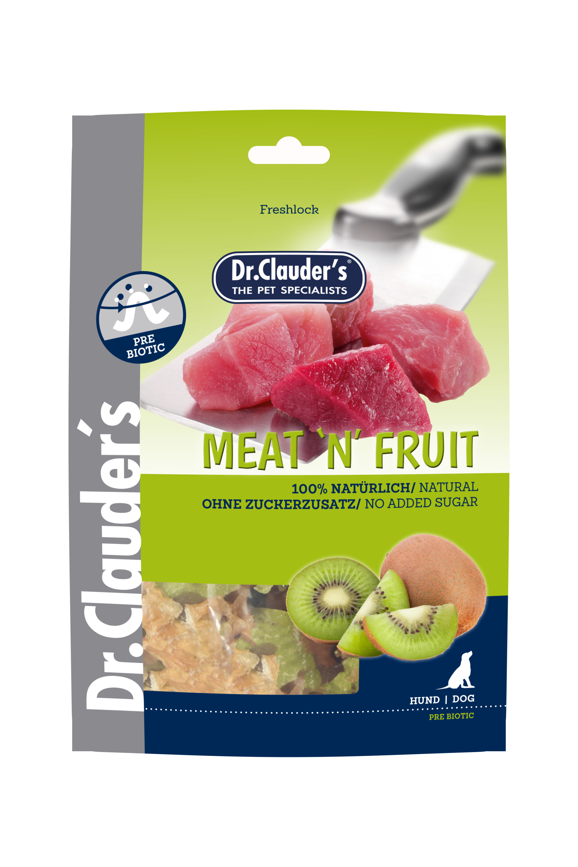 Dr. Clauders Meat'n'Fruit Kiwi & Hühnchen Snack 80g