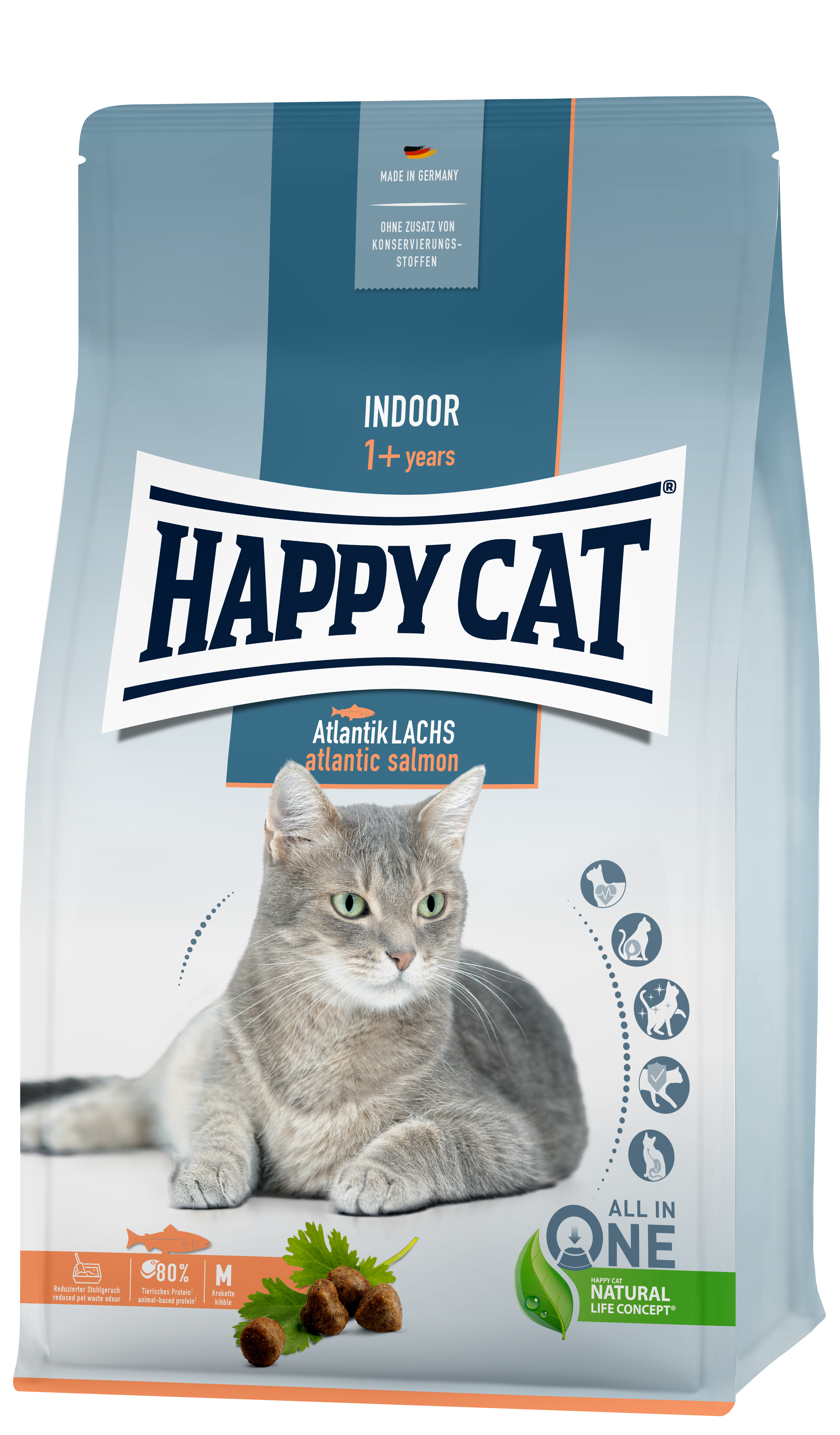 Happy Cat Indoor Adult Atlantik Lachs 4 kg
