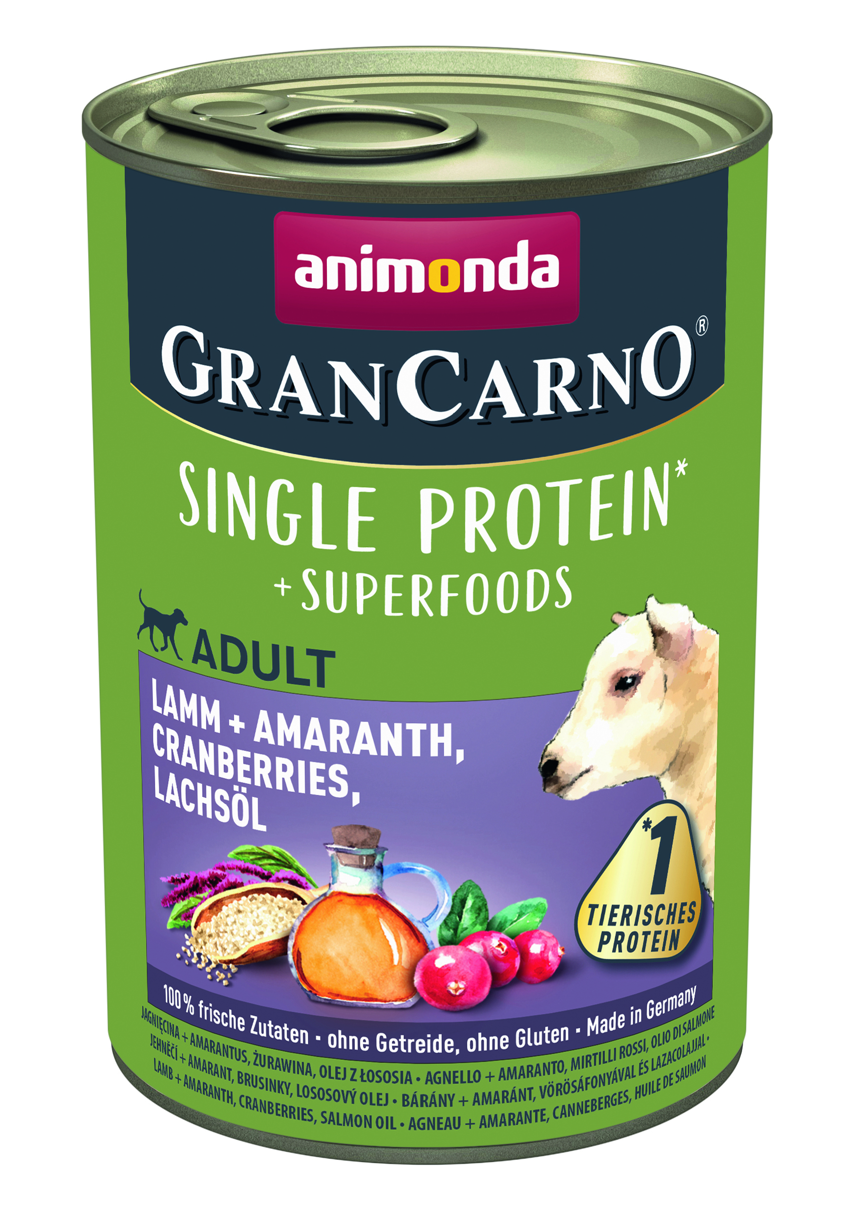 Animonda Dog Dose GranCarno Adult Superfood Lamm + Amaran