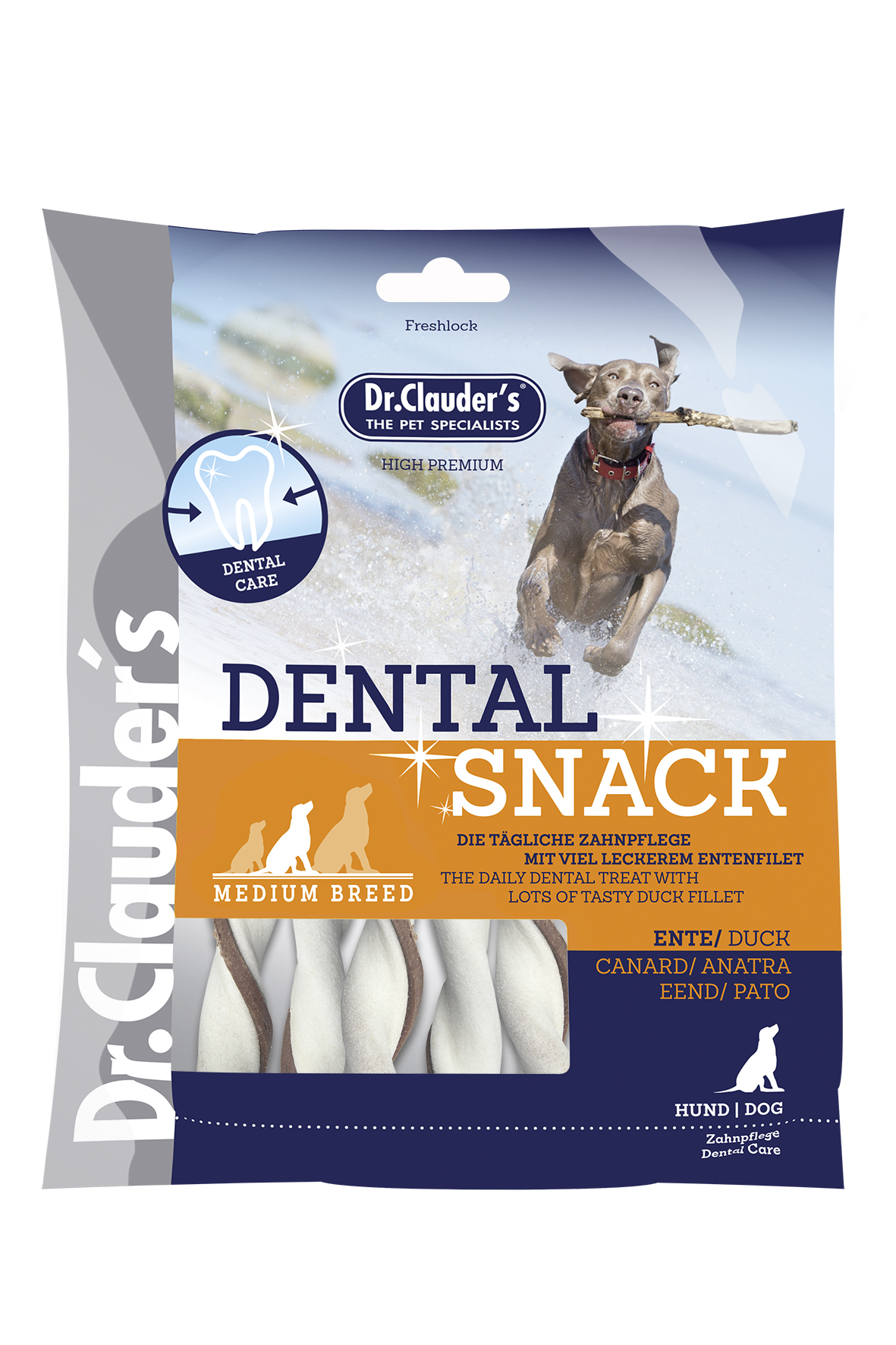 Dr.Clauder´s Dental Snack Ente - Medium Breed 170g