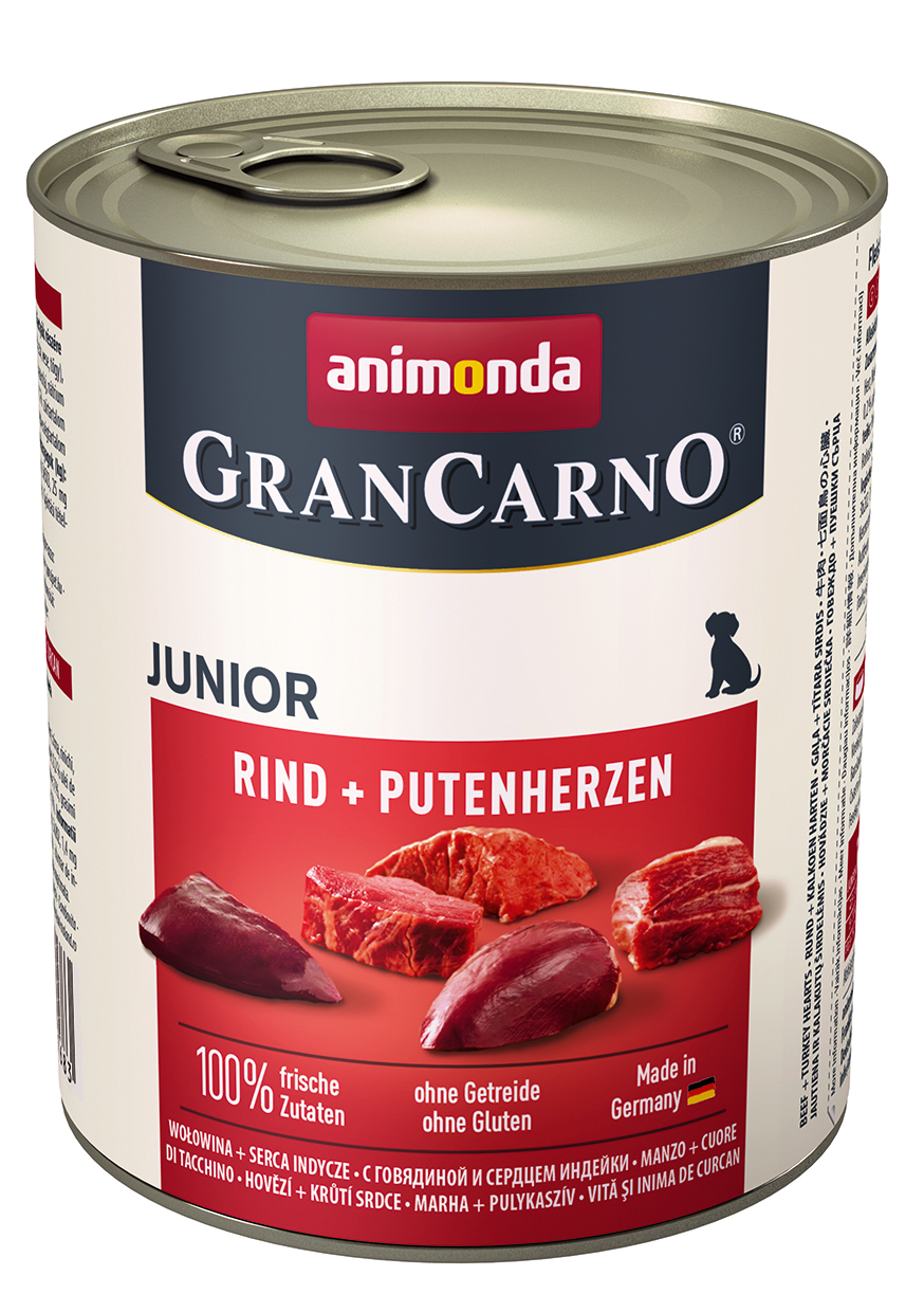 Animonda Dog  GranCarno Junior Rind & Putenherz 800g