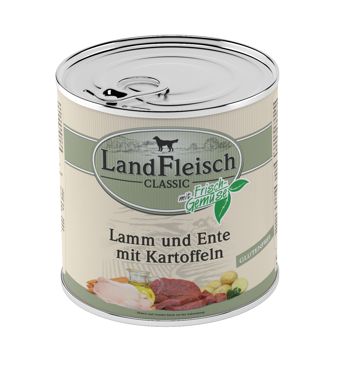 LandFleisch Classic Lamm & Ente & Kartoffeln 800g