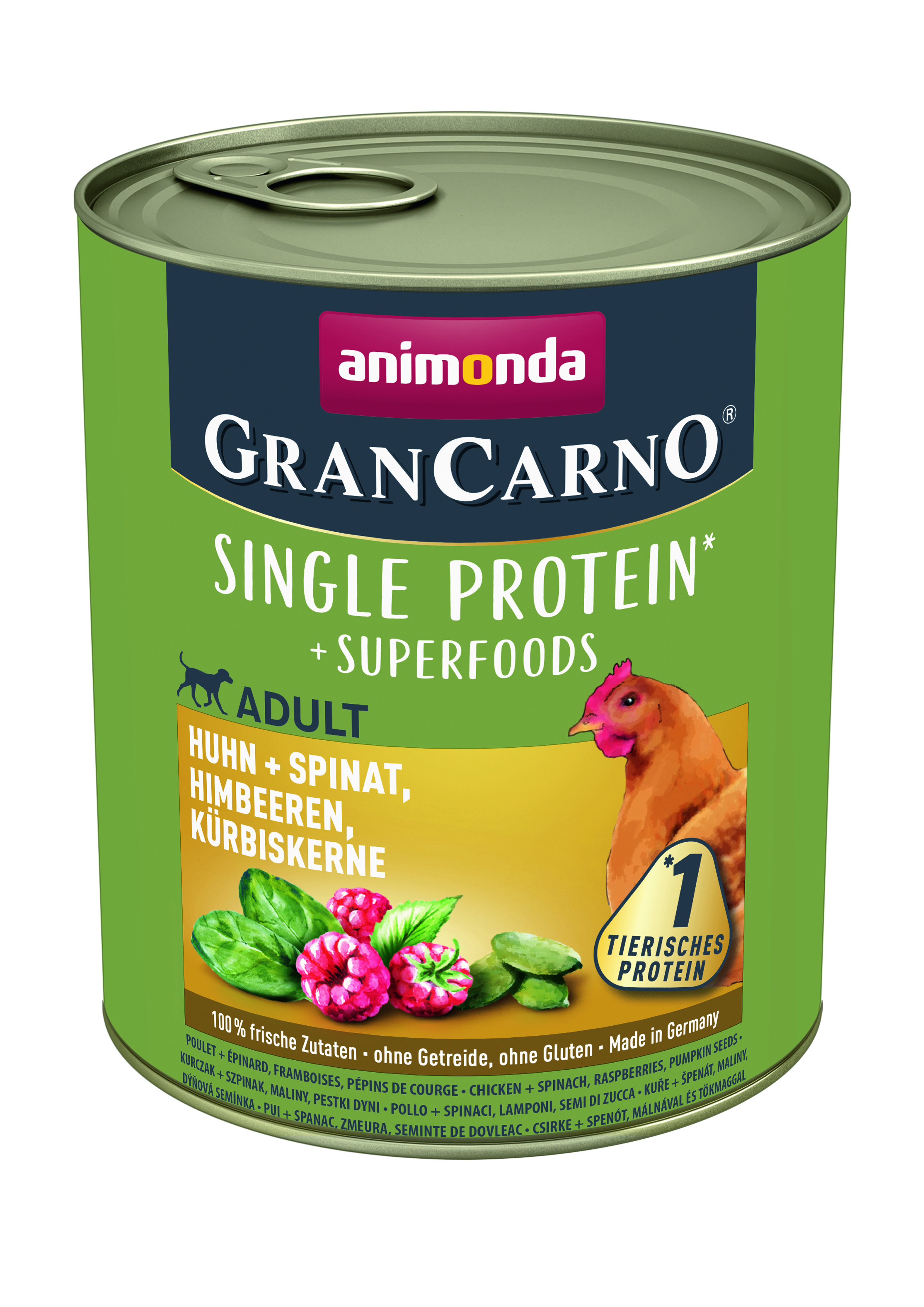 Animonda Dog Dose GranCarno Adult Superfood Huhn + Spinat
