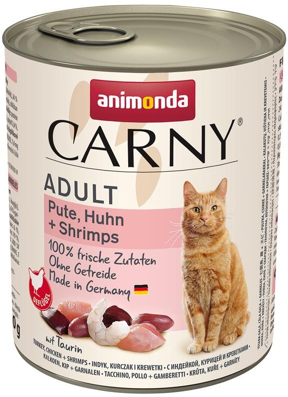 Animonda Cat Dose Carny Adult Pute, Huhn + Shrimps 800g