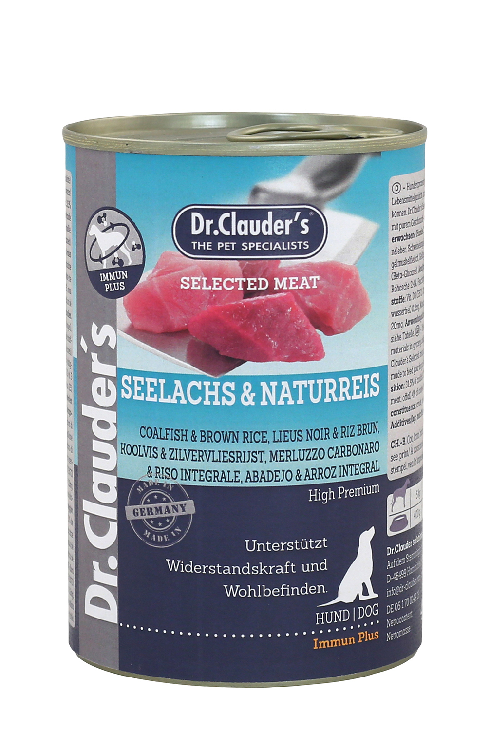 Dr. Clauders Selected Meat Seelachs & Naturreis 400g