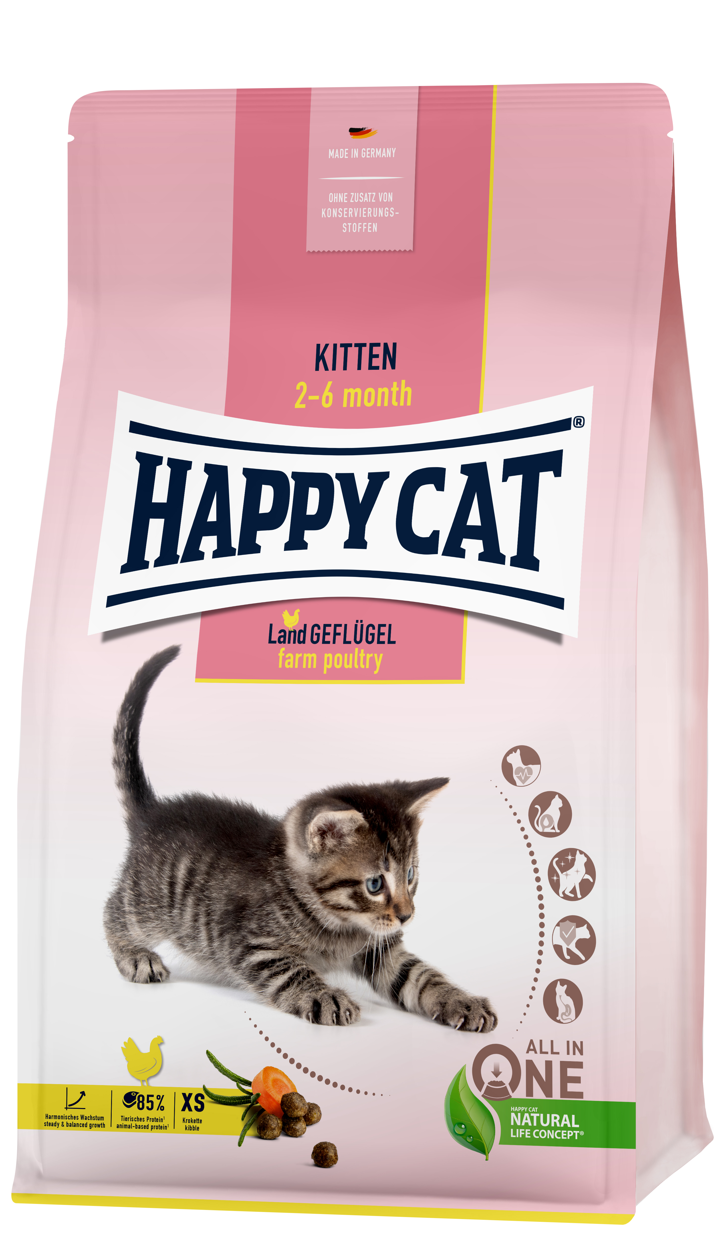 Happy Cat Young Kitten Land Geflügel 300g