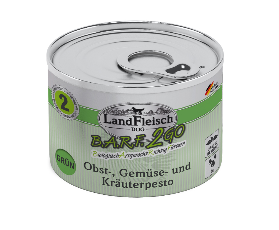 LandFleisch B.A.R.F.2GO Obst-, Gemüse und Kräuterpesto Grün 20