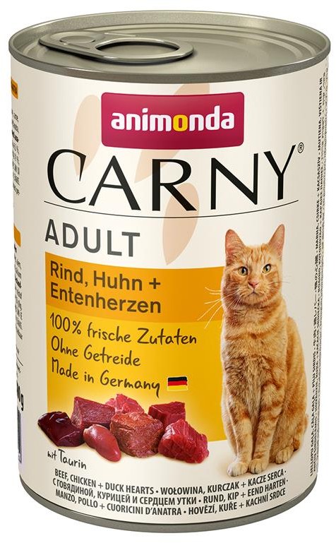 Animonda Cat  Carny Adult Rind & Huhn & Entenherzen 400g