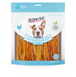 Dokas Hunde Snack Hühnerbrust in Streifen 2 x 500g