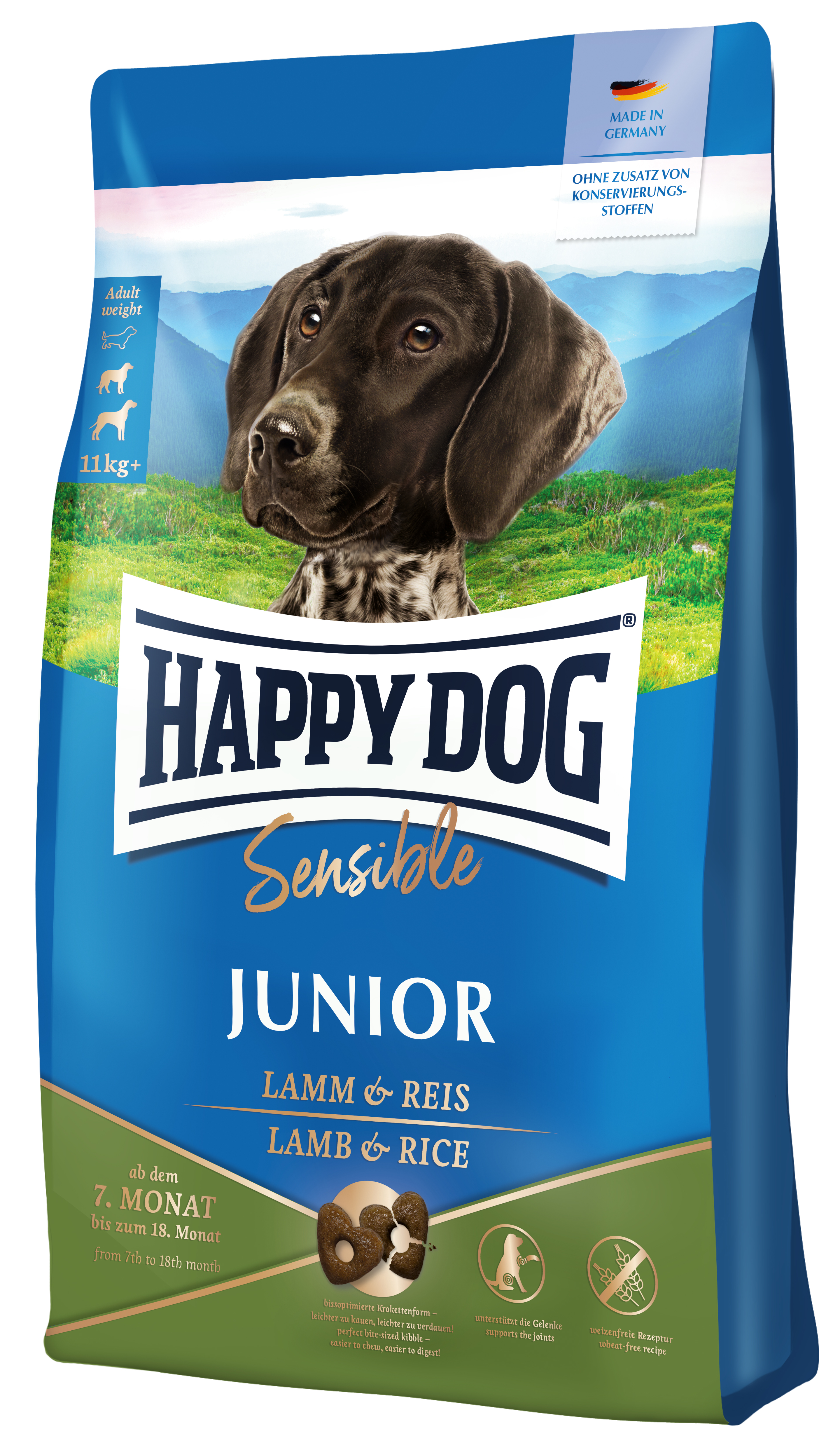 Happy Dog Sensible Junior Lamm & Reis 4 kg