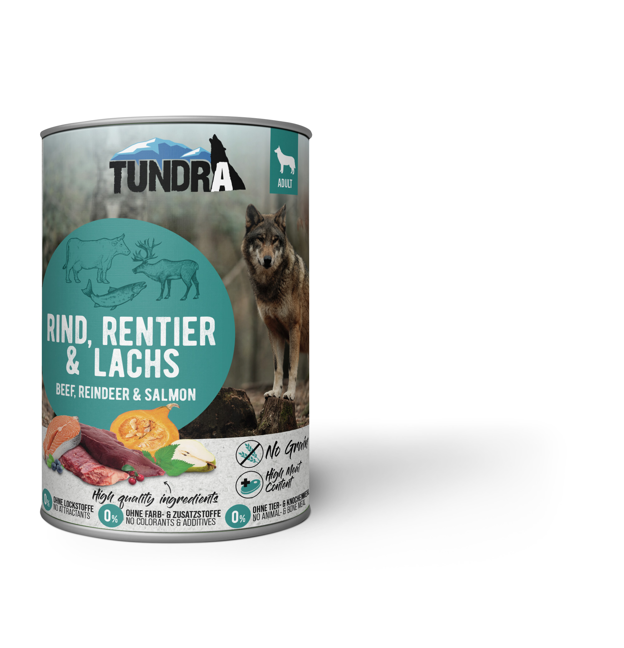 Tundra Dog Rind, Rentier & Lachs 400g