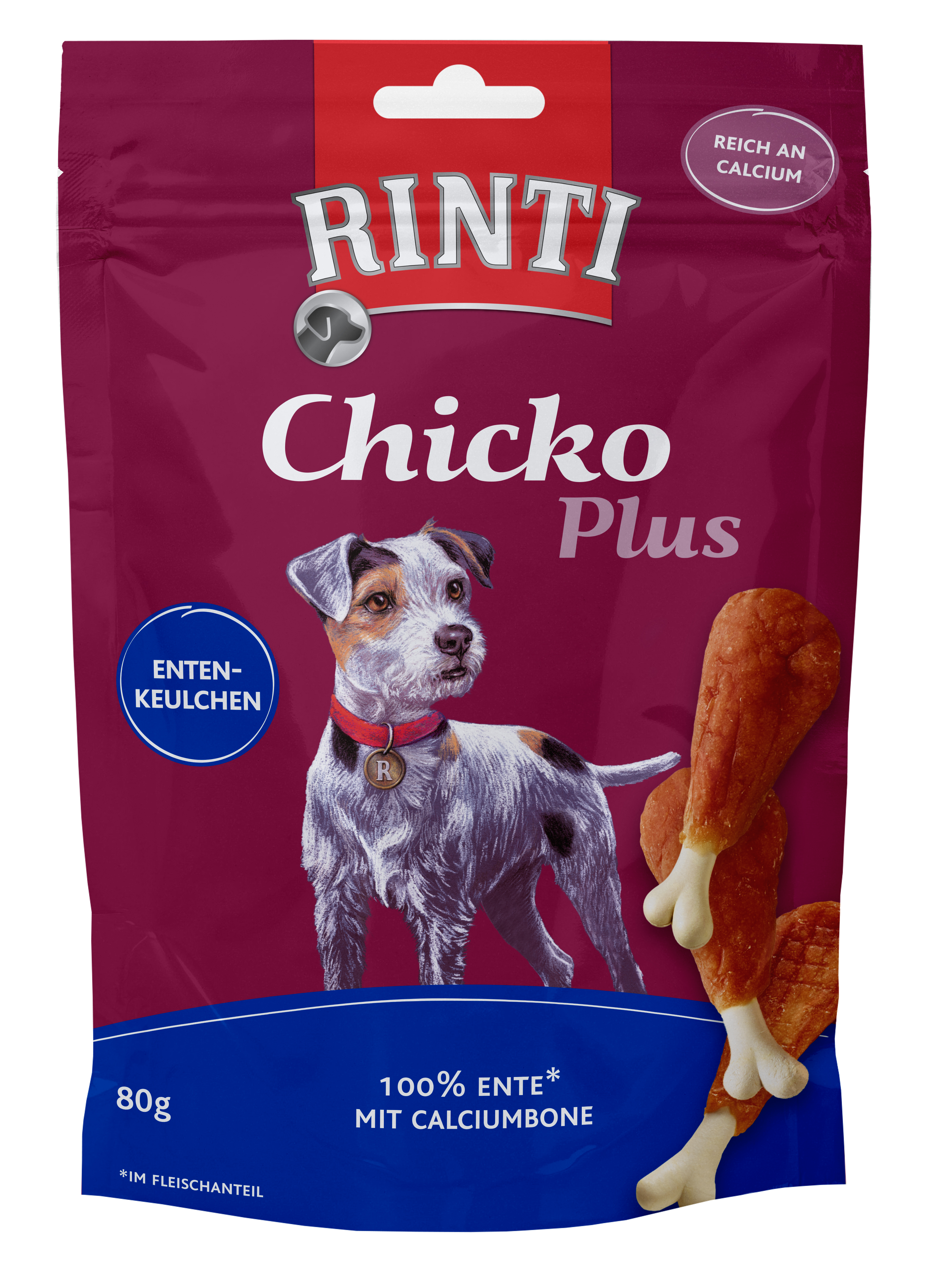 Finnern Rinti Snack Chicko Plus Entenkeulchen 80 g