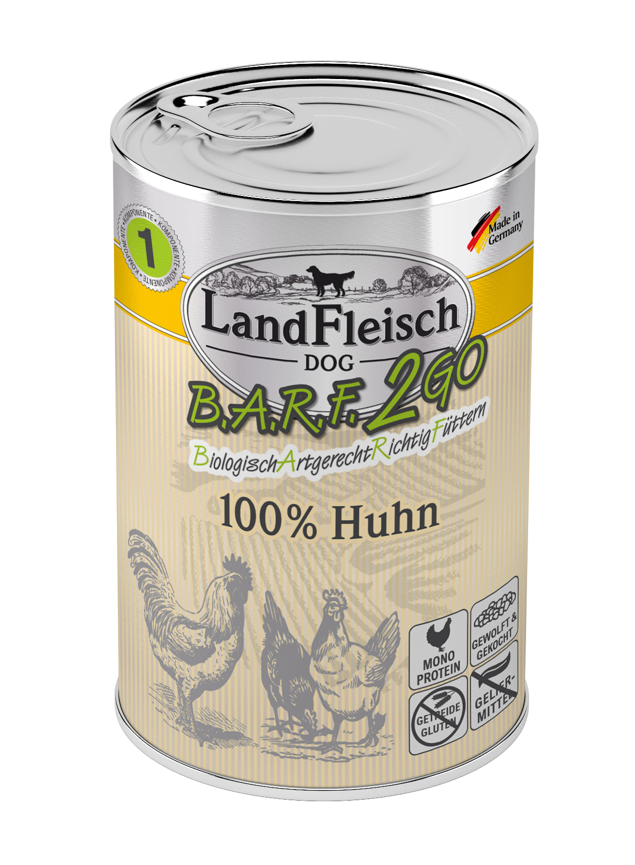 LandFleisch B.A.R.F.2GO 100 % vom Huhn 400g