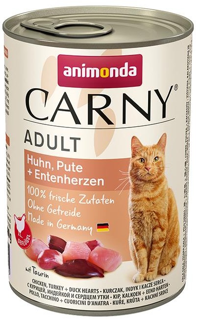Animonda Cat  Carny Adult Huhn & Pute & Entenherzen 400g