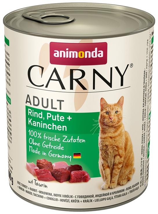 Animonda Cat Dose Carny Adult Rind Pute + Kaninchen 800g