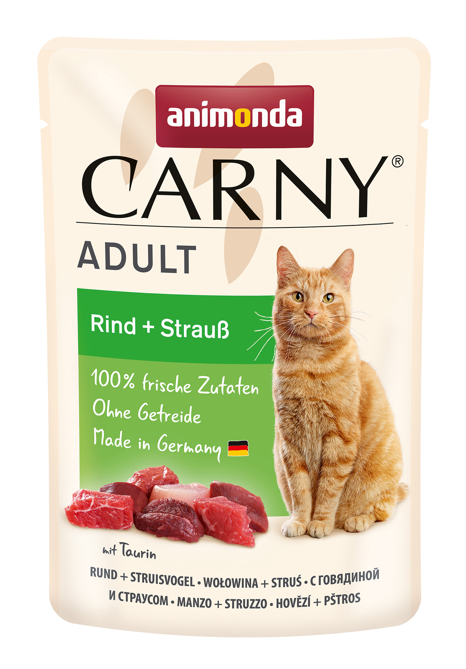 Animonda Cat Portionsbeutel Carny Adult Rind + Strauß 85g