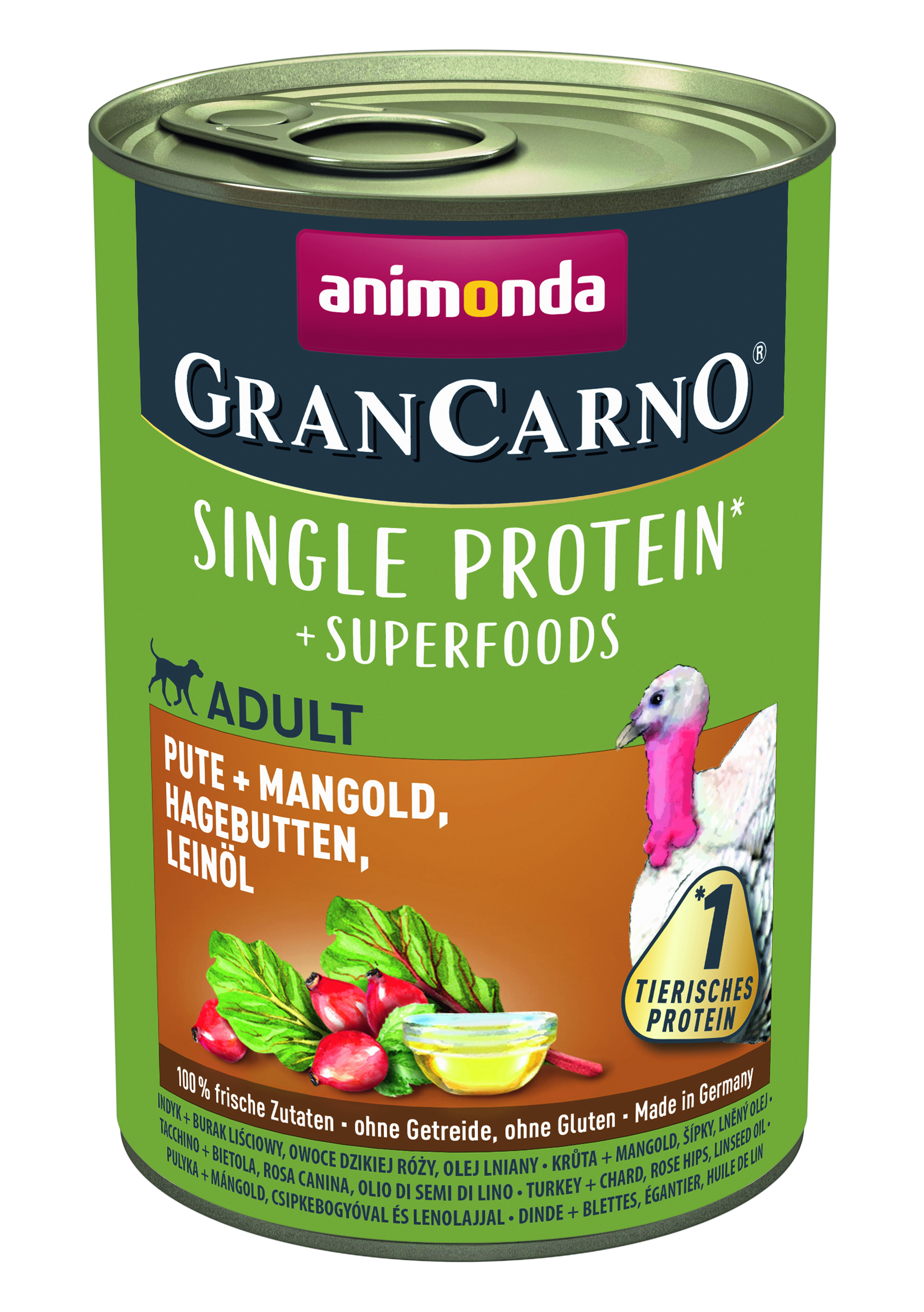 Animonda Dog Dose GranCarno Adult Superfood Pute + Mangol