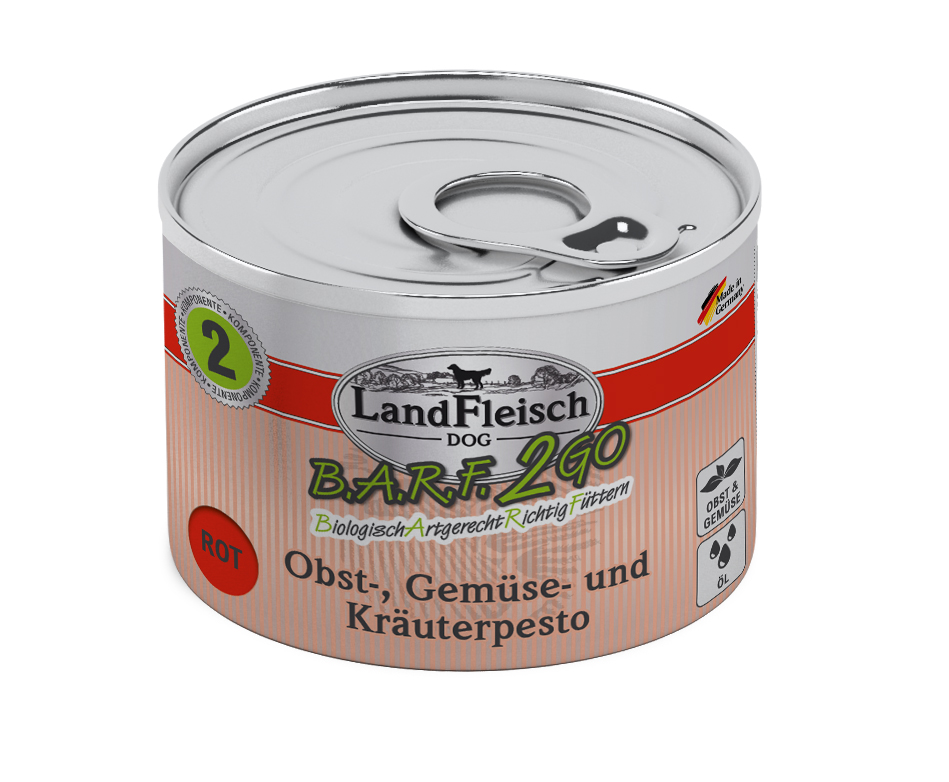 LandFleisch B.A.R.F.2GO Obst-, Gemüse und Kräuterpesto Rot 200
