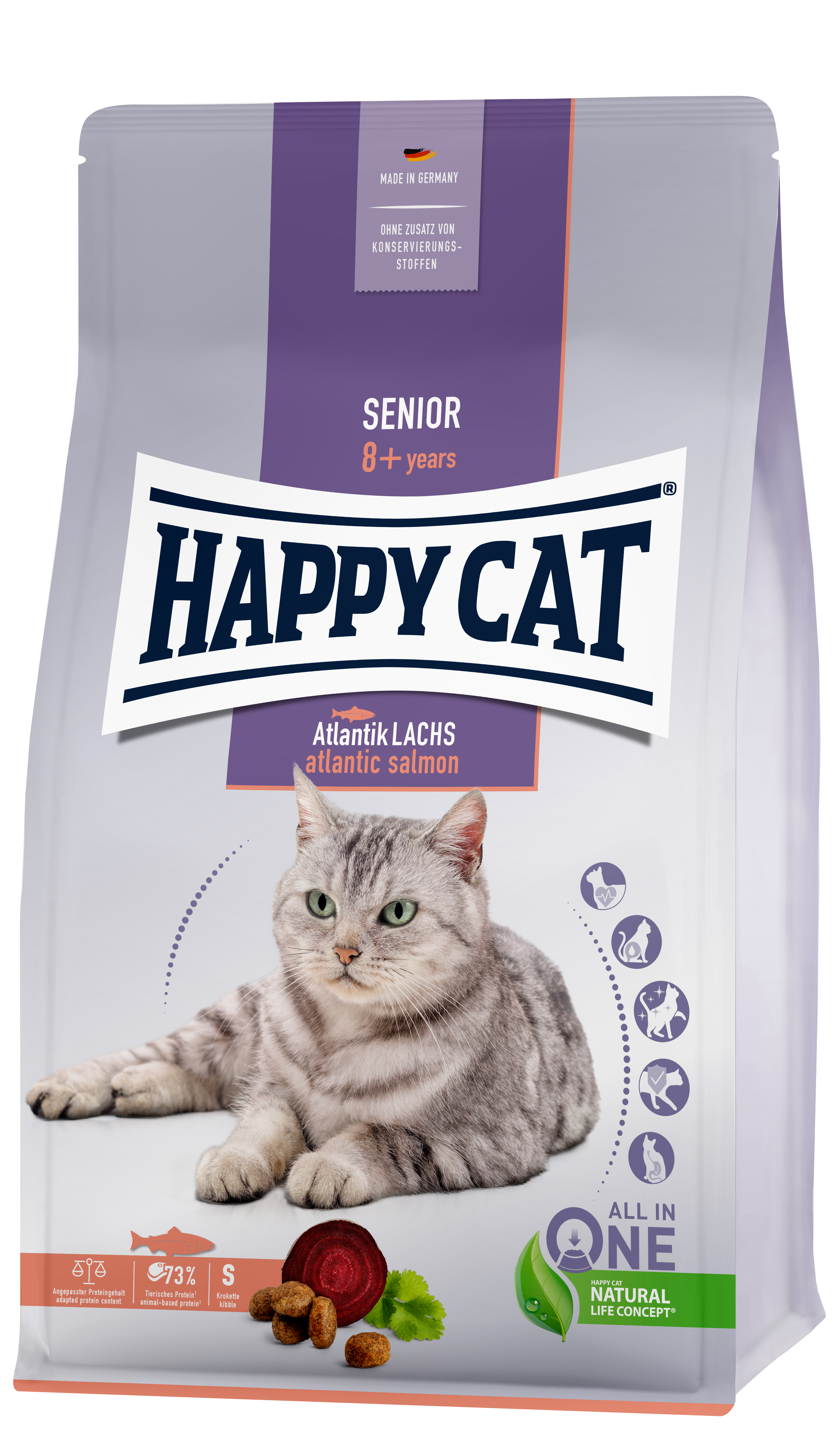 Happy Cat Senior Atlantik Lachs 4 kg