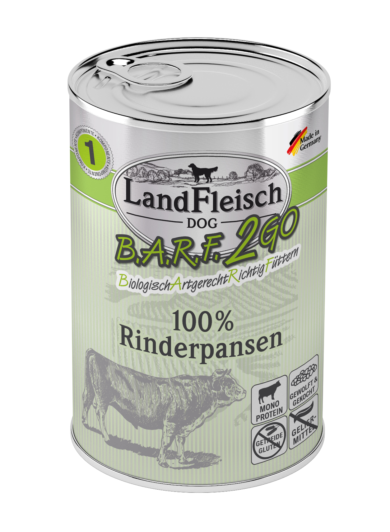 LandFleisch B.A.R.F.2GO 100 % aus Rinderpansen 400g