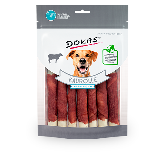 Dokas Dog Snack Kaurolle mit Rindfleisch 190g