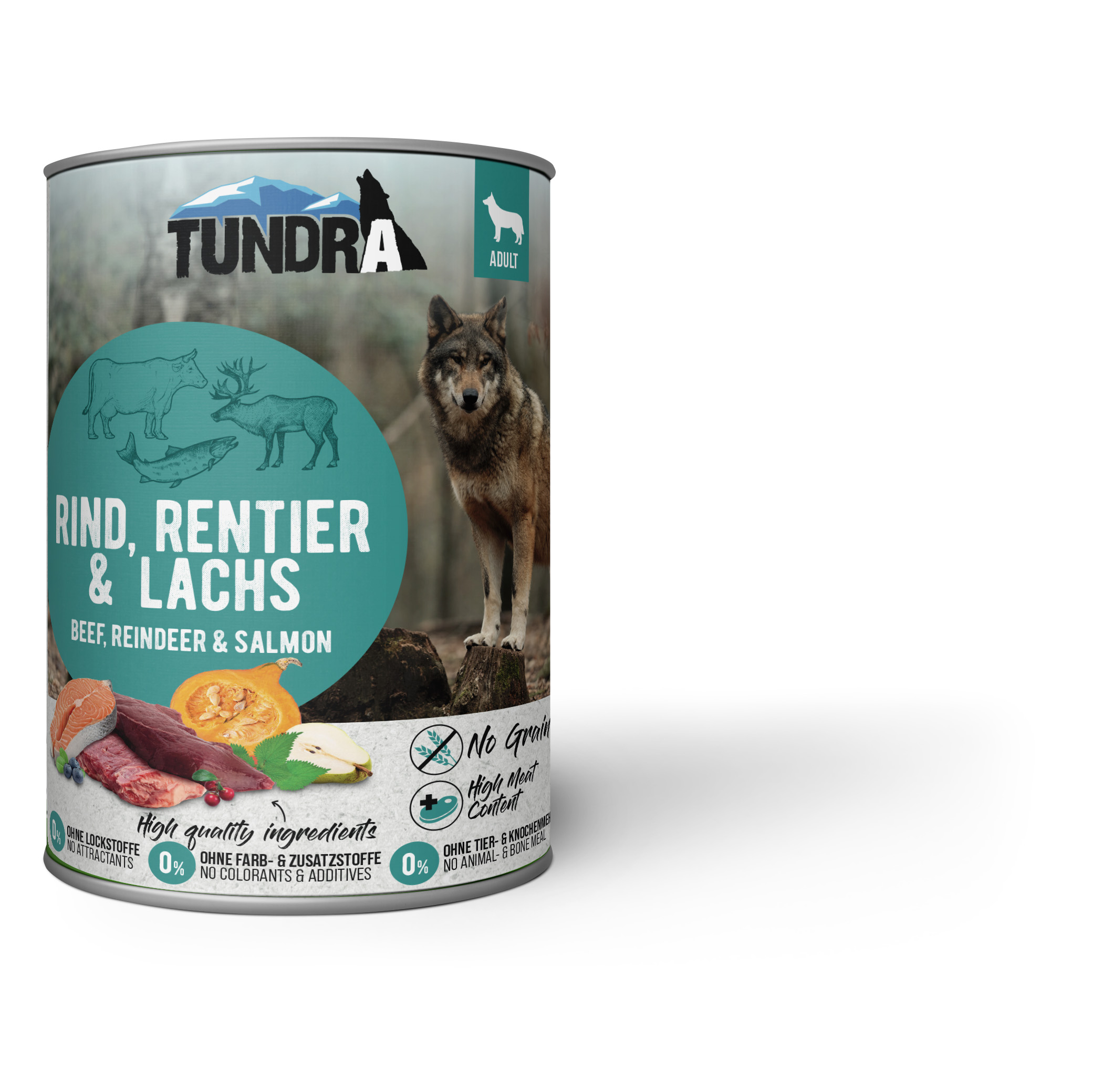 Tundra Dog Rind, Rentier & Lachs 800g