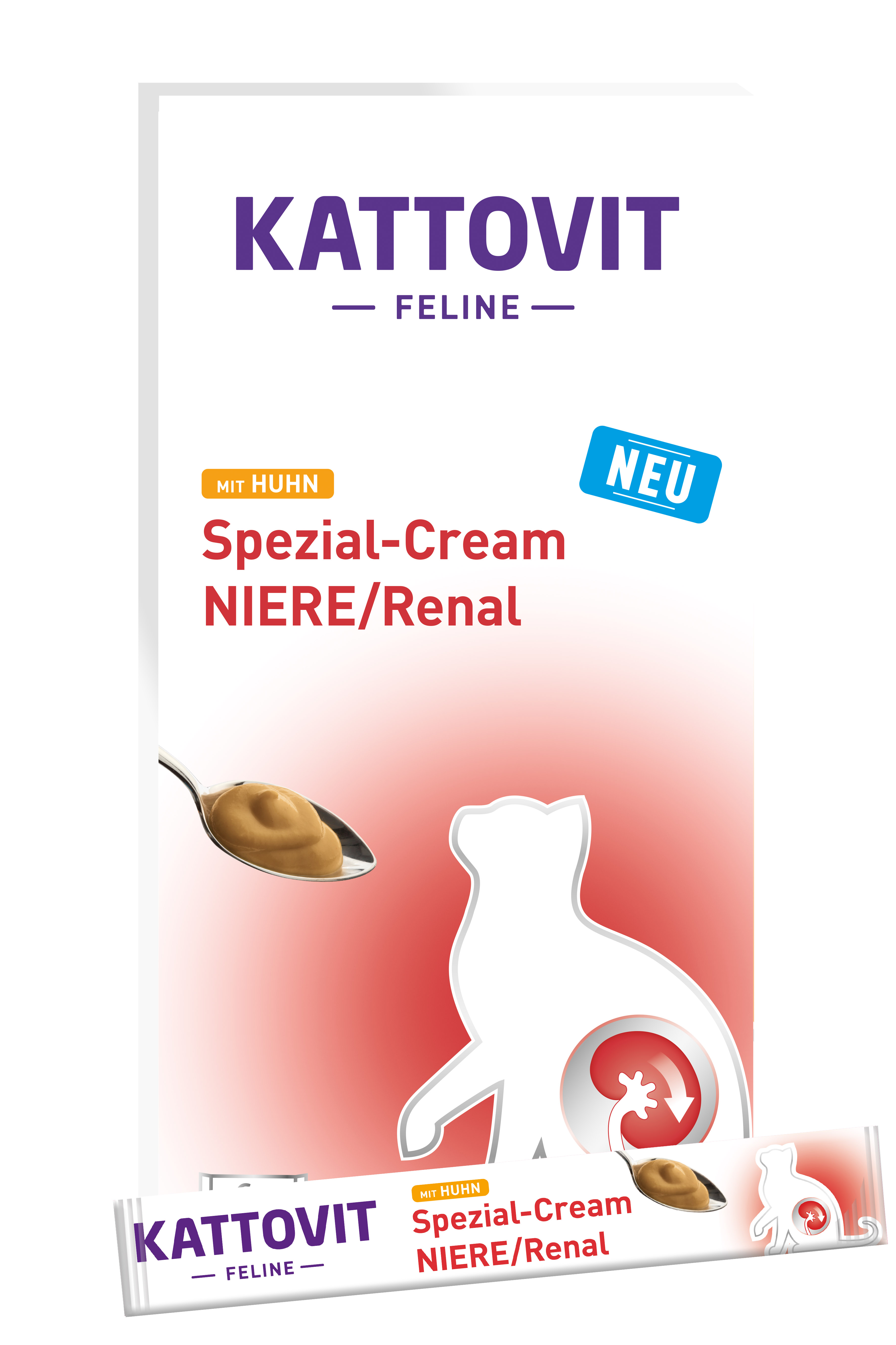Kattovit NIERE/Renal mit Huhn Spezial-Cream 6x15g