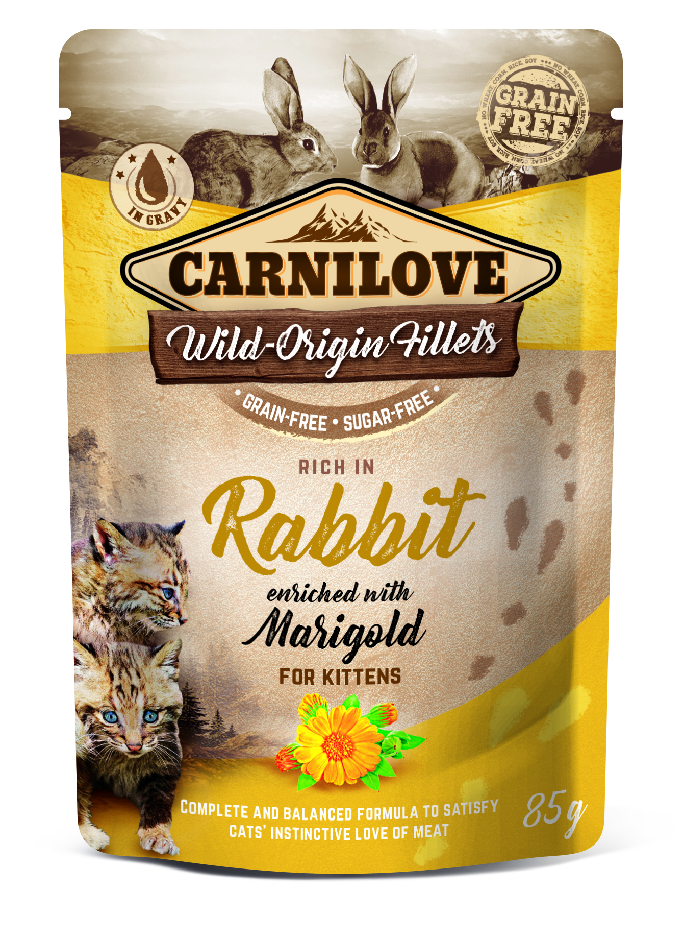 Carnilove Cat Pouch - Rabbit with Marigold 85g
