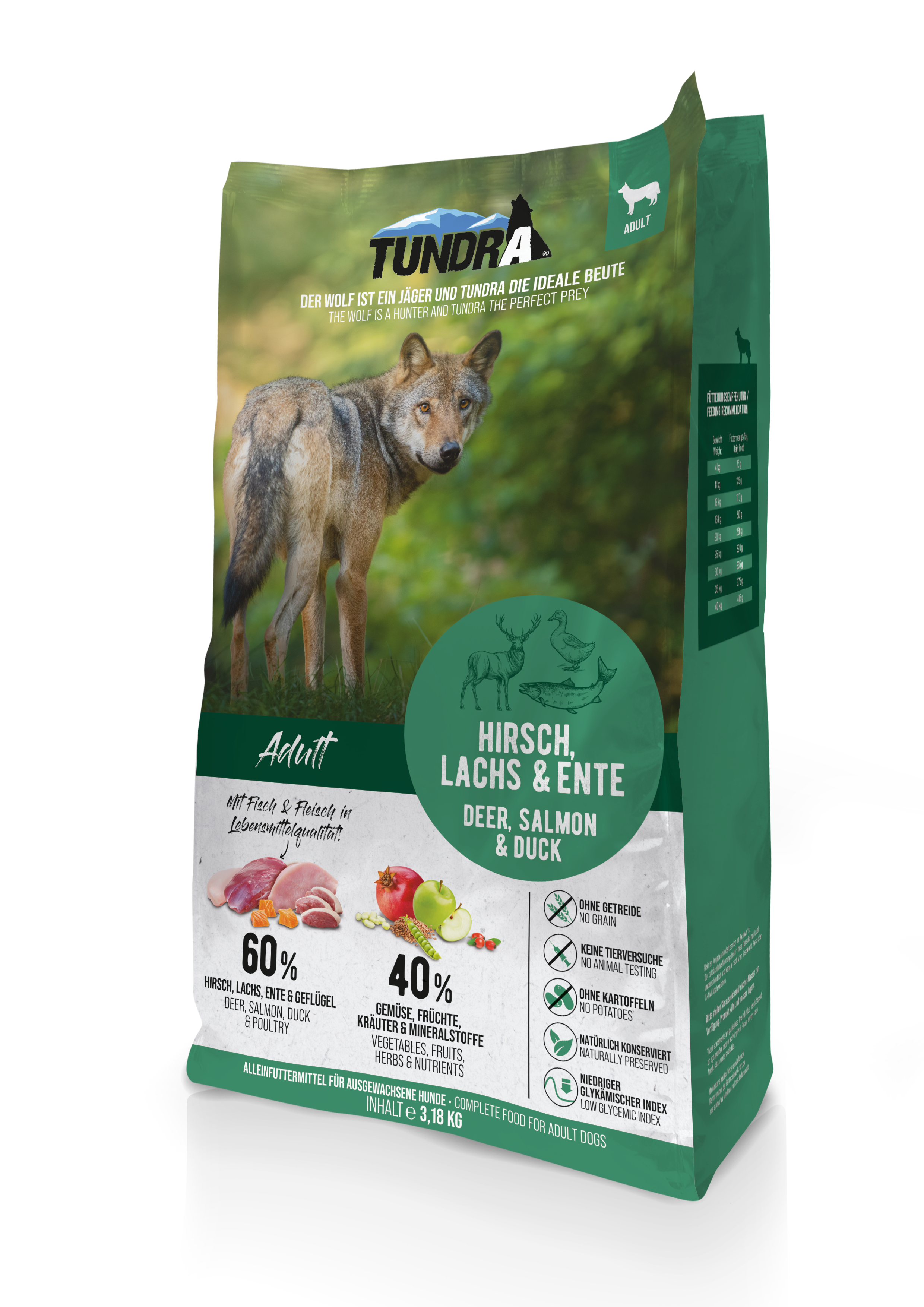 Tundra Dog Hirsch, Ente, Lachs
 3,18kg