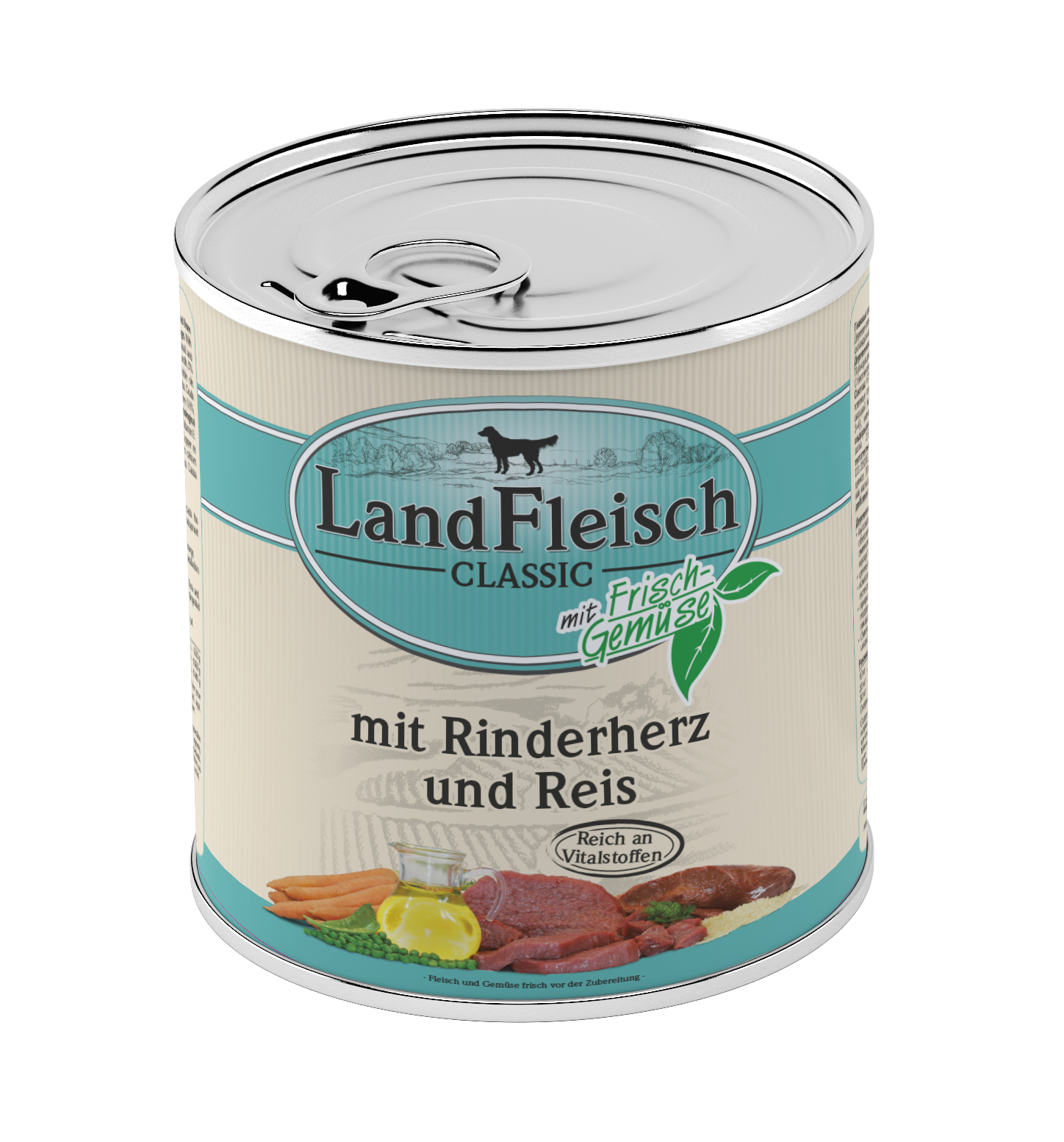 LandFleisch Classic Rinderherz & Reis mit Frischgemüse 800g