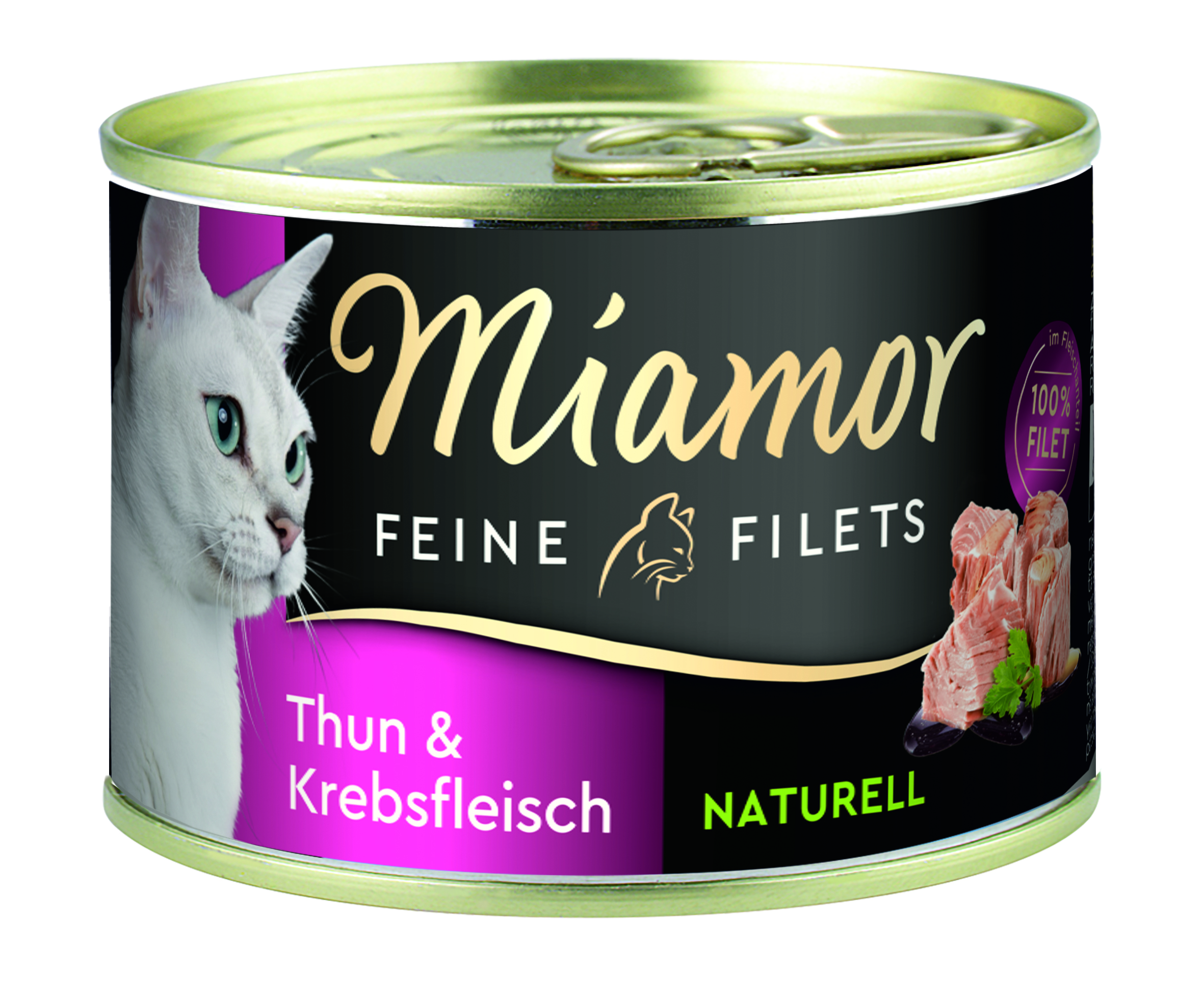 Miamor Feine Filets Naturell Thunfisch & Krebsfleisch 156g Dos