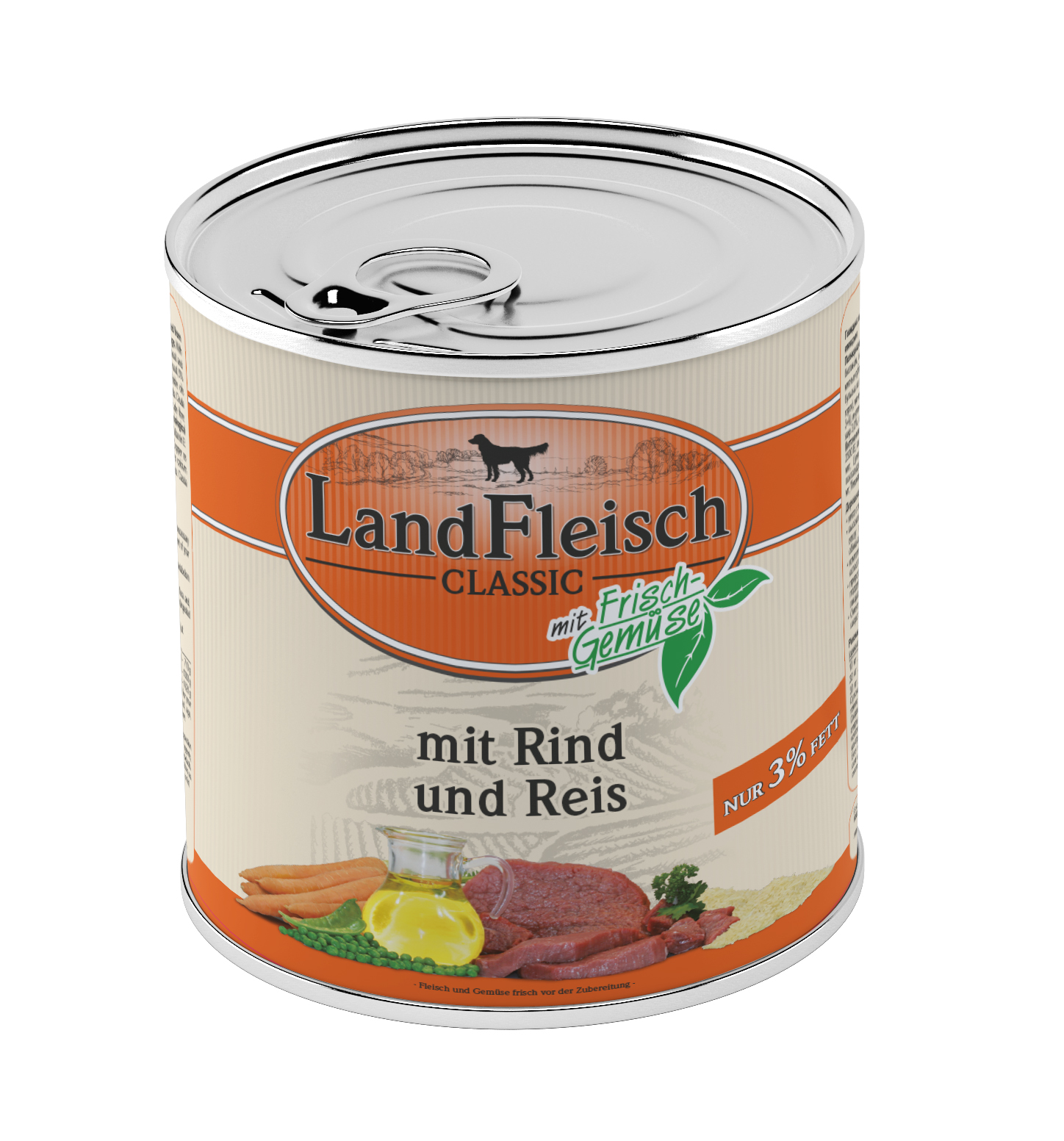 Landfleisch Rind-Reis 800g