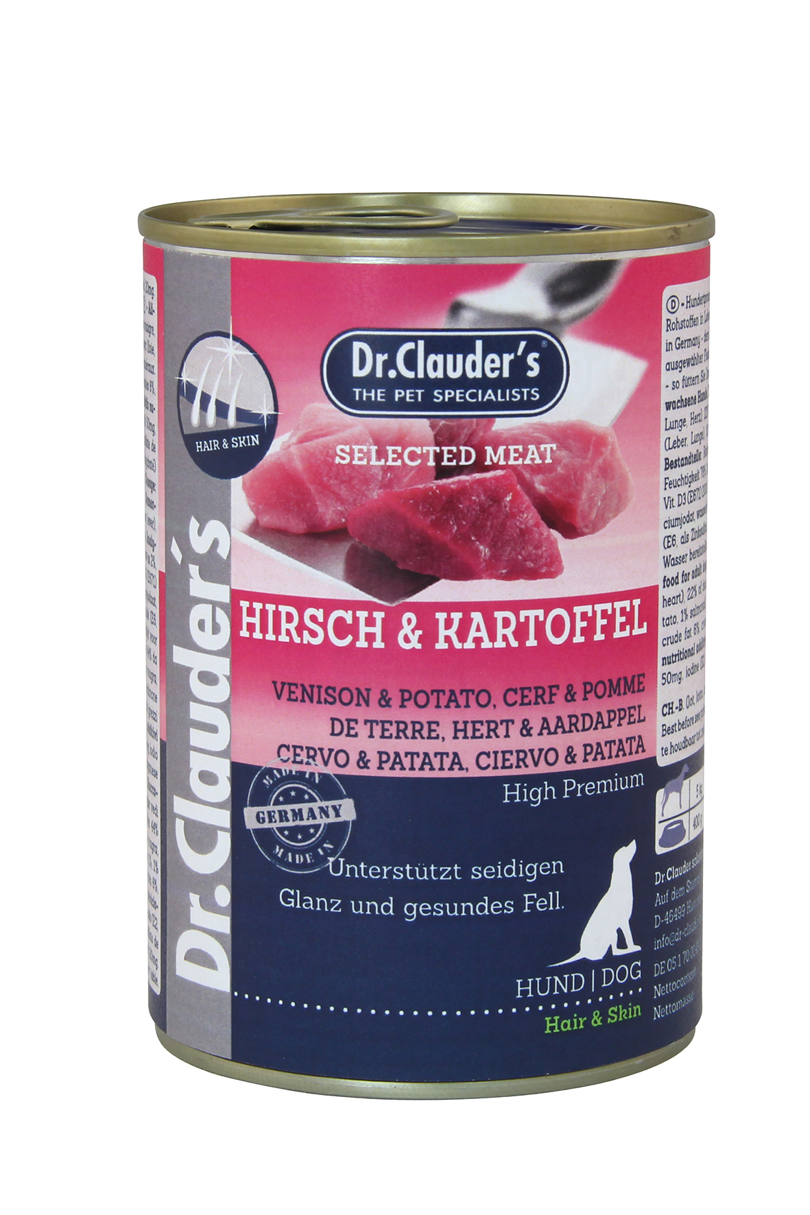 Dr. Clauders Selected Meat Hirsch & Kartoffel 400g