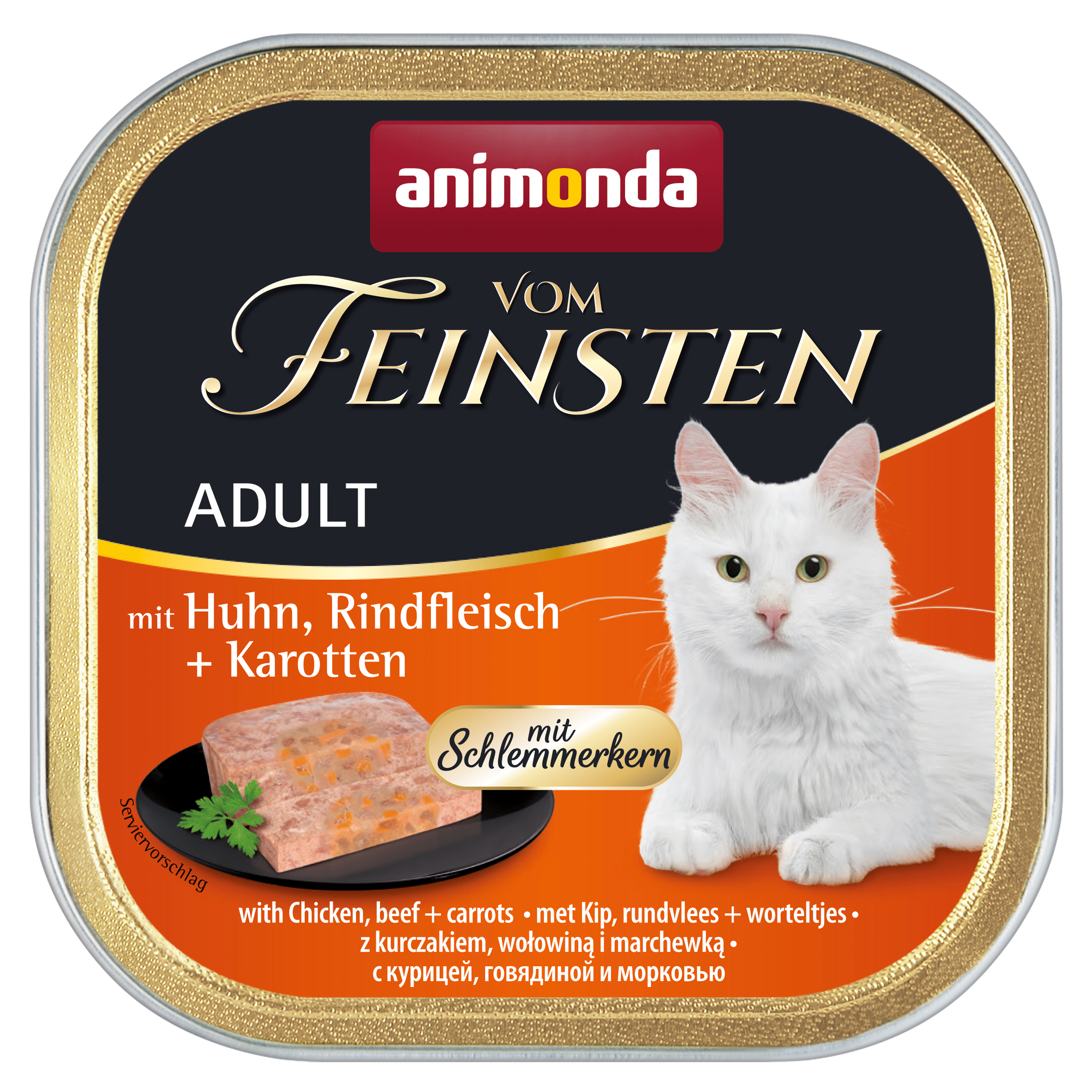 Animonda Cat Vom Feinsten mit Schlemmerkern mit Huhn, Rindflei