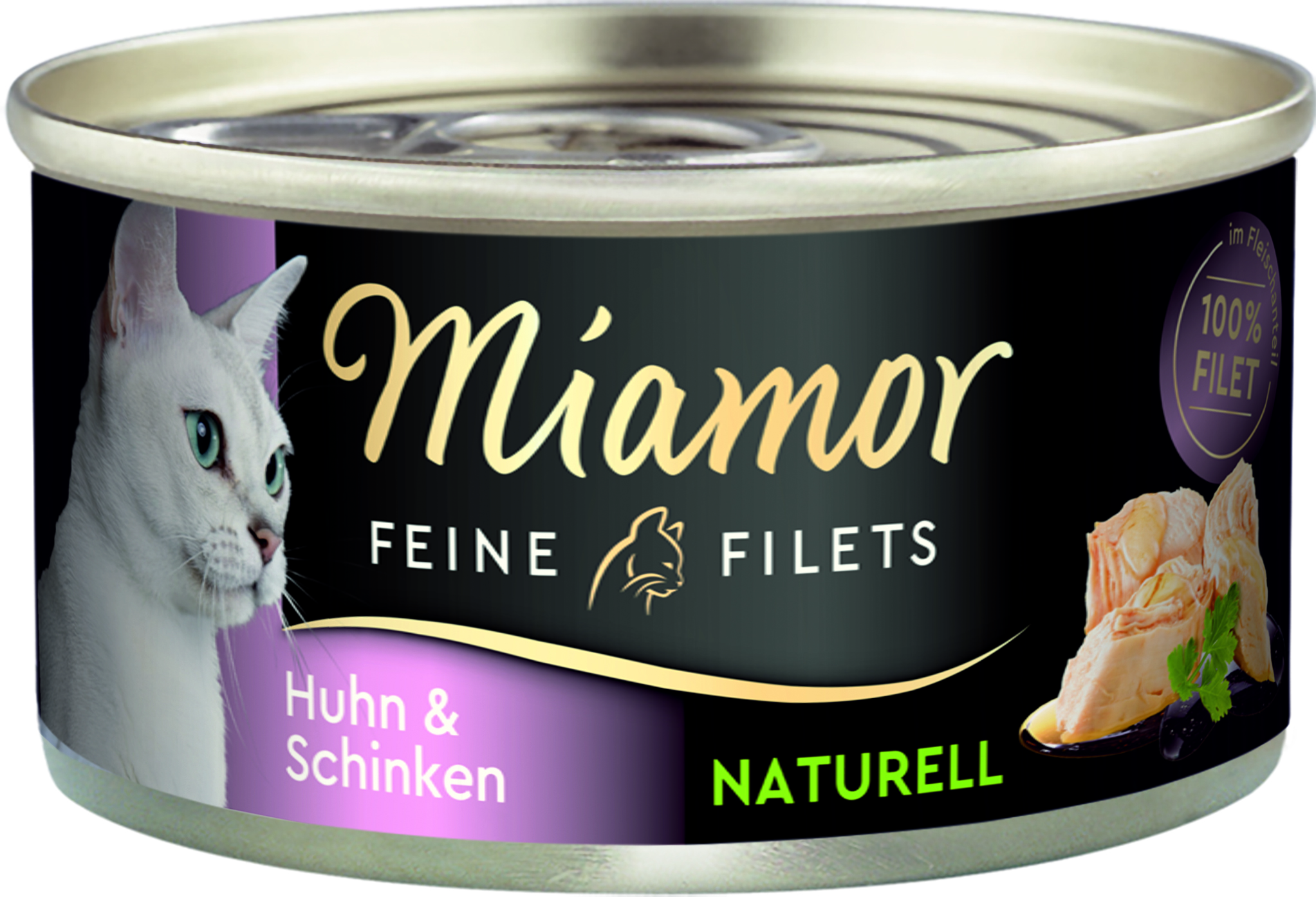 Miamor Feine Filets Naturell Huhn&Schinken 80g