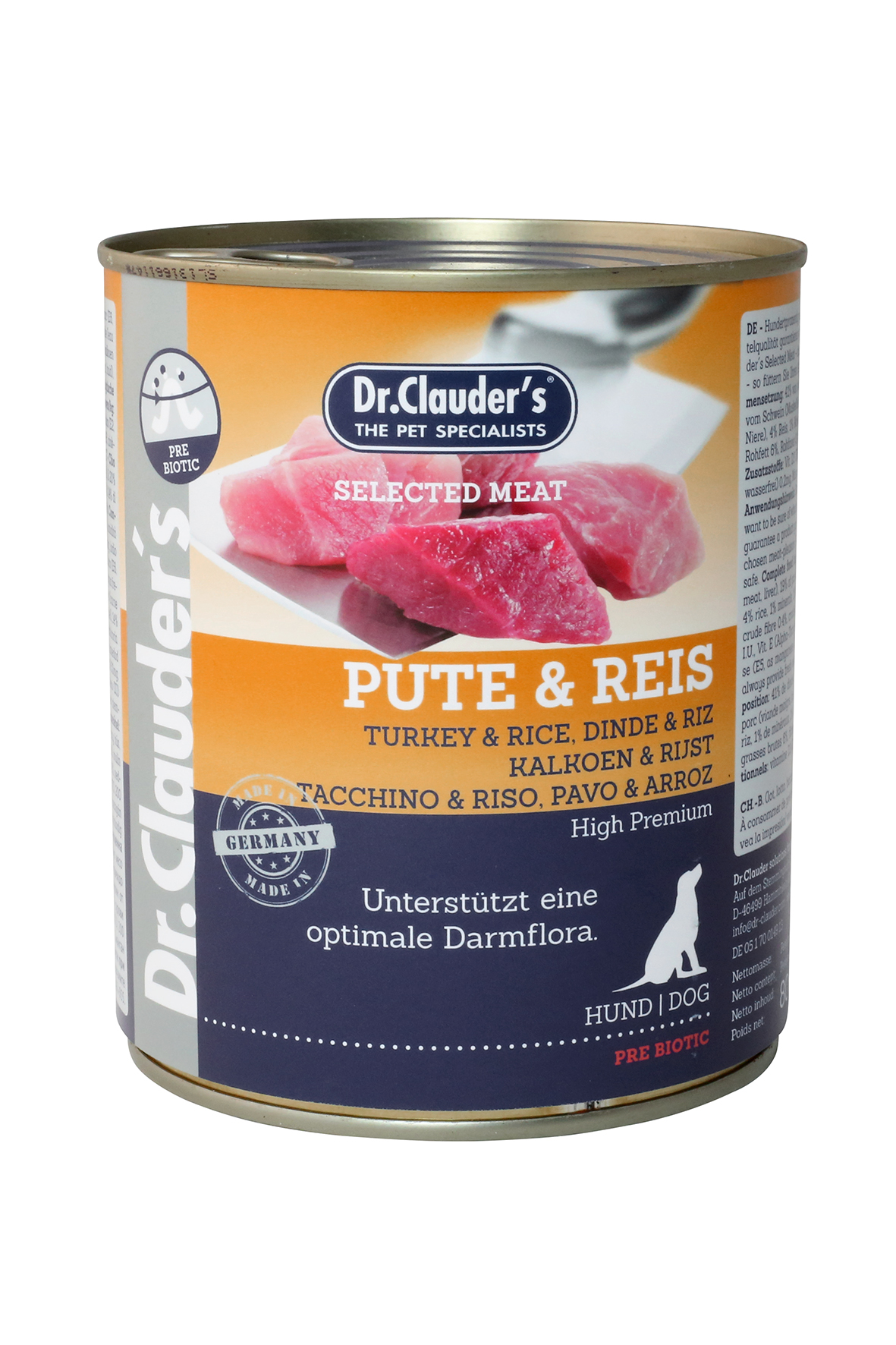 Dr. Clauders Selected Meat Pute & Reis 800g