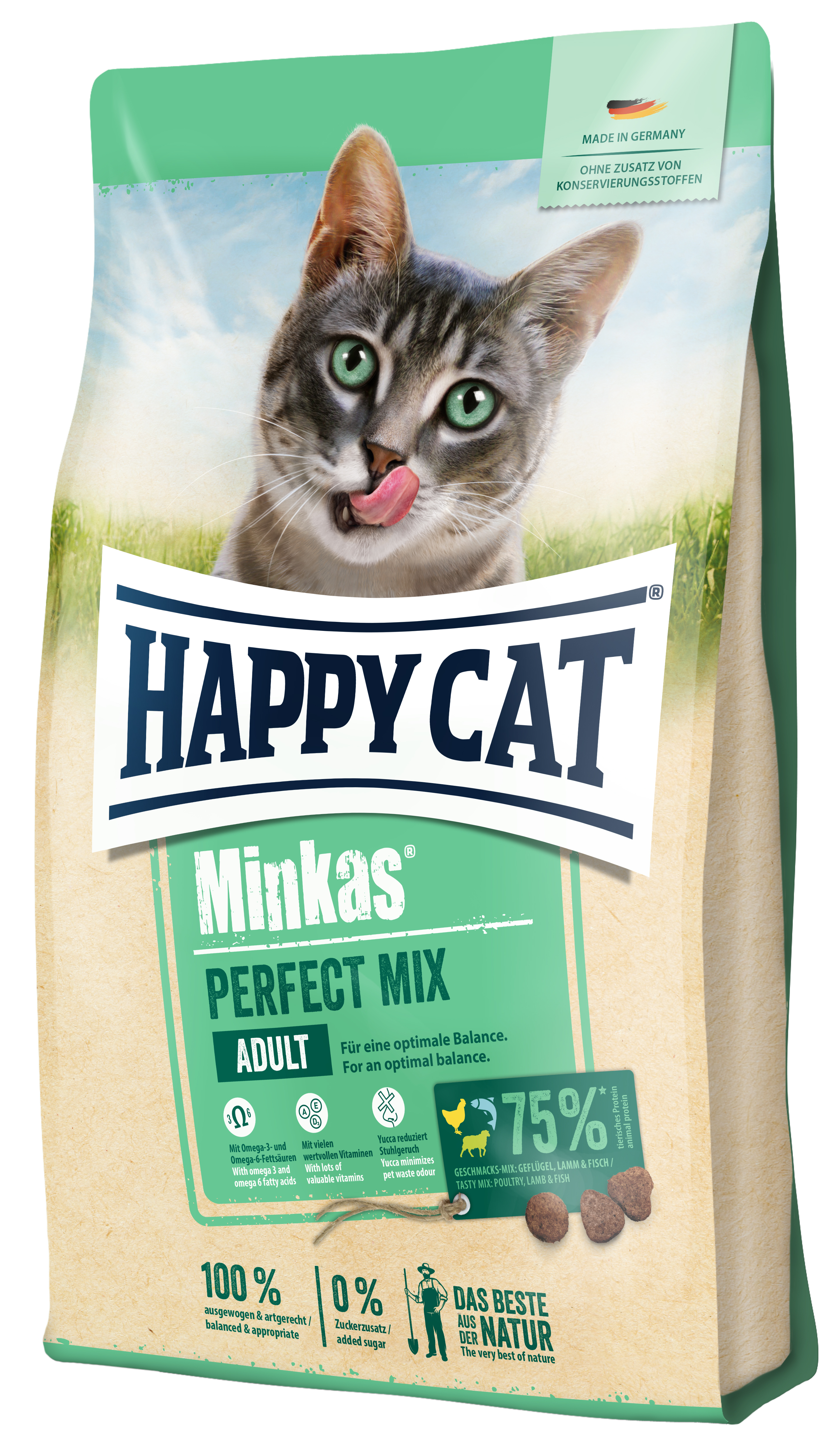 Happy Cat Minkas Perfect Mix Geflügel, Fisch & Lamm 4kg