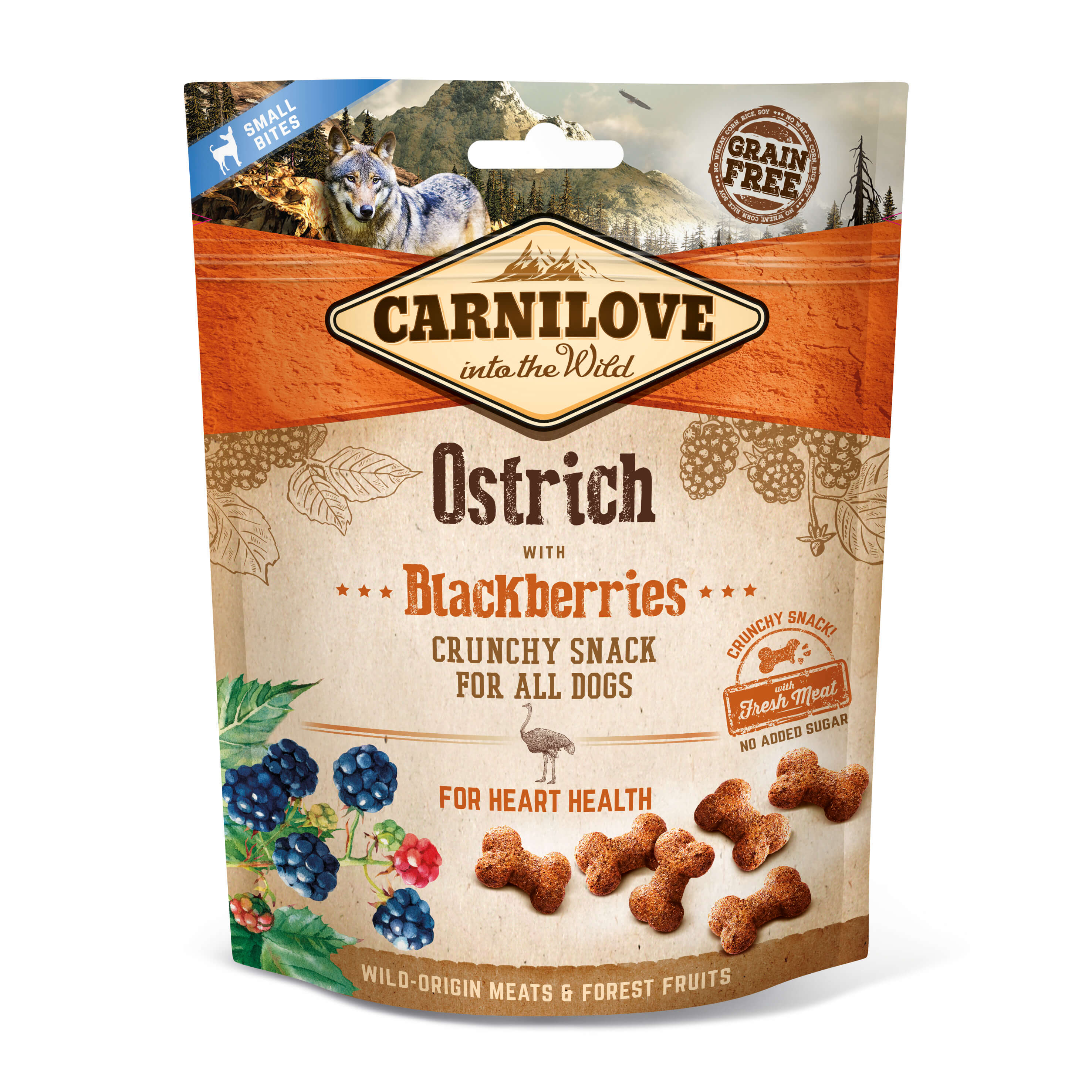 Carnilove Dog Crunchy Snack - Ostrich/Blackberries 200g