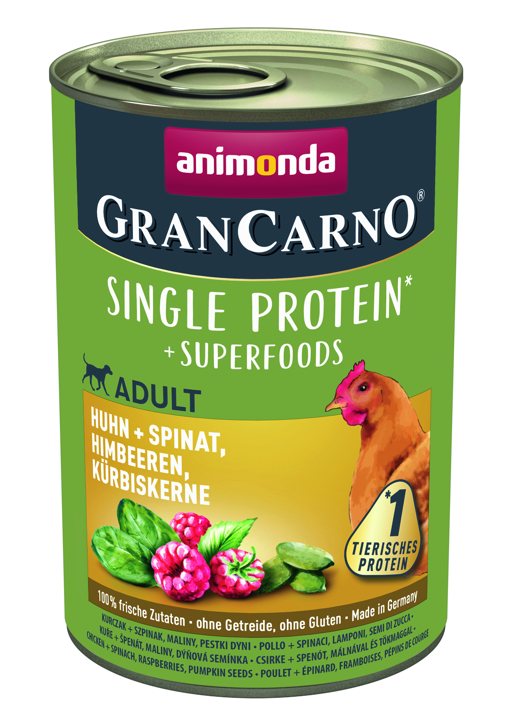 Animonda Dog Dose GranCarno Adult Superfood Huhn+Spinat 4