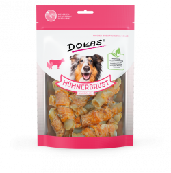 Dokas Hunde Snack Hühnerbrust Kaurolle 250 g