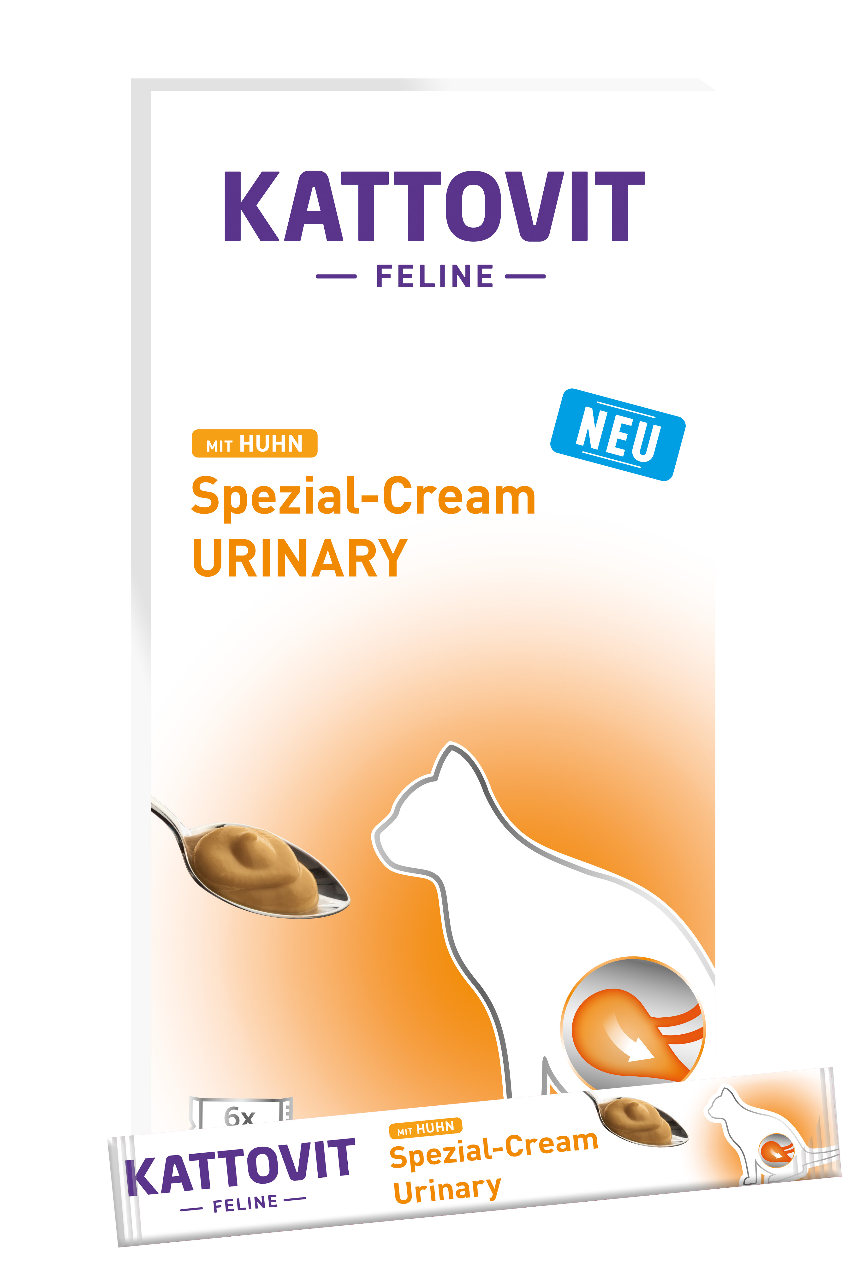 Kattovit URINARY mit Huhn Spezial-Cream 6x15g