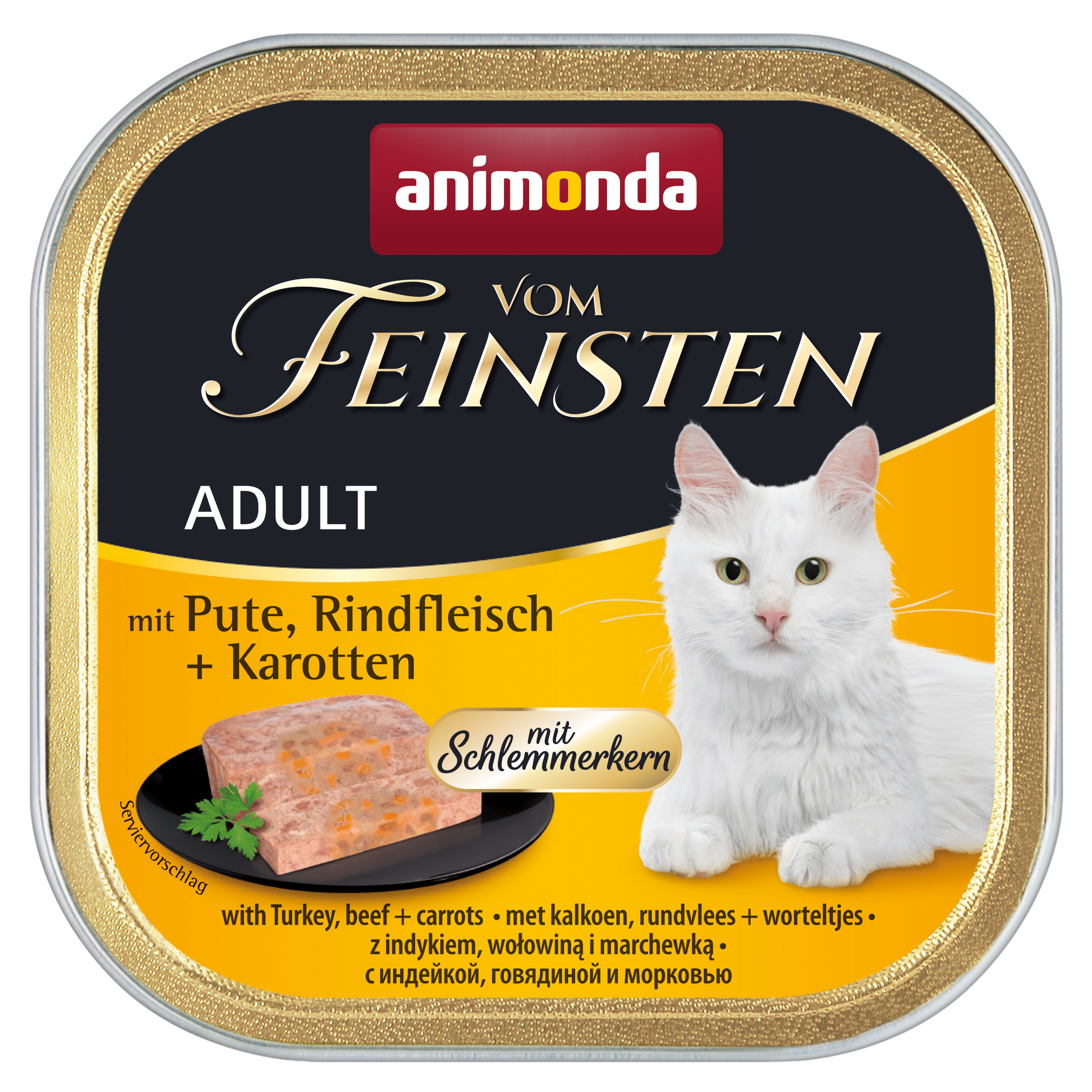 Animonda Cat Vom Feinsten mit Schlemmerkern mit Pute, Rindflei
