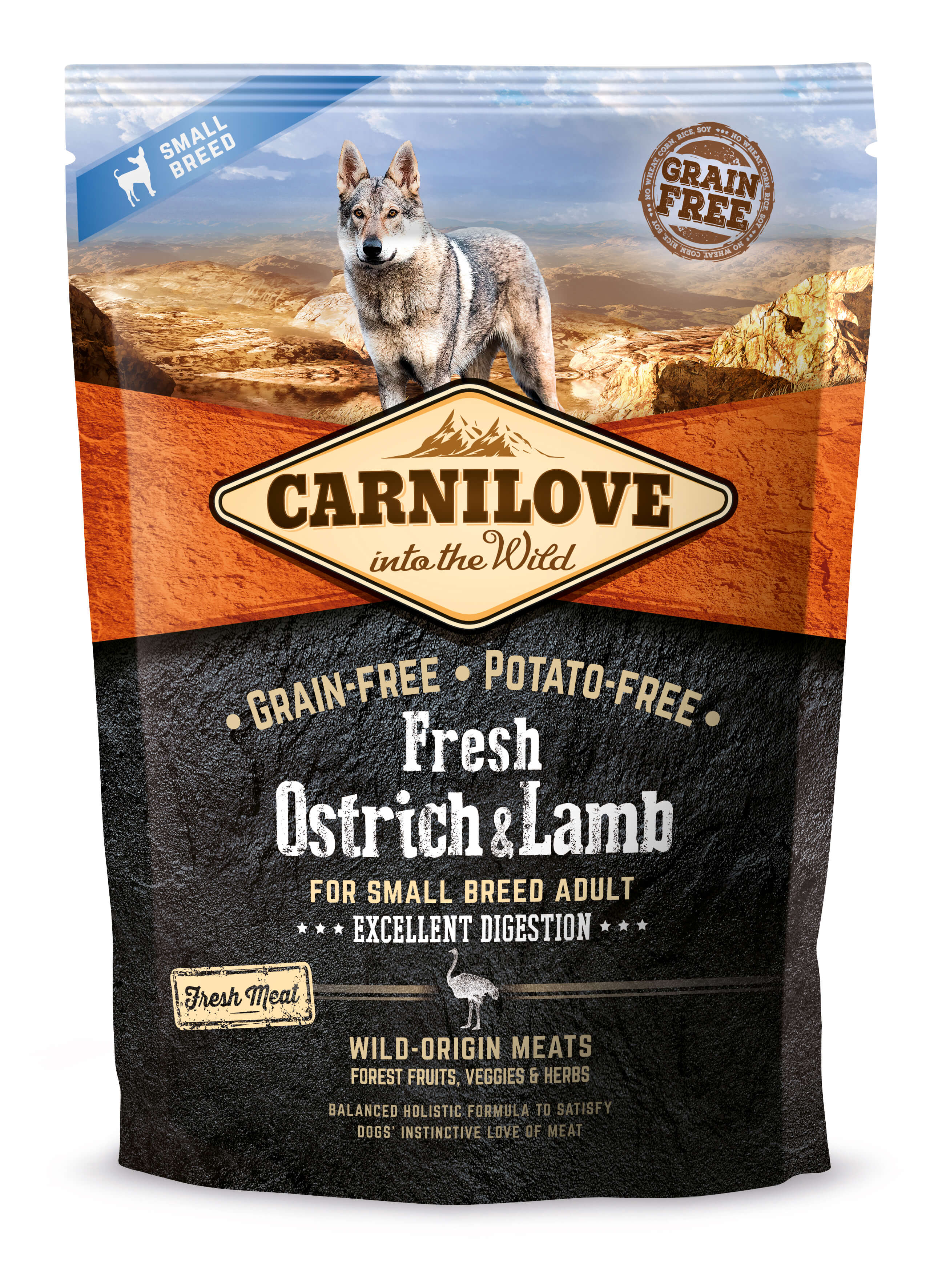 Carnilove Dog Adult Fresh Small Breeds - Ostrich & Lamb 1