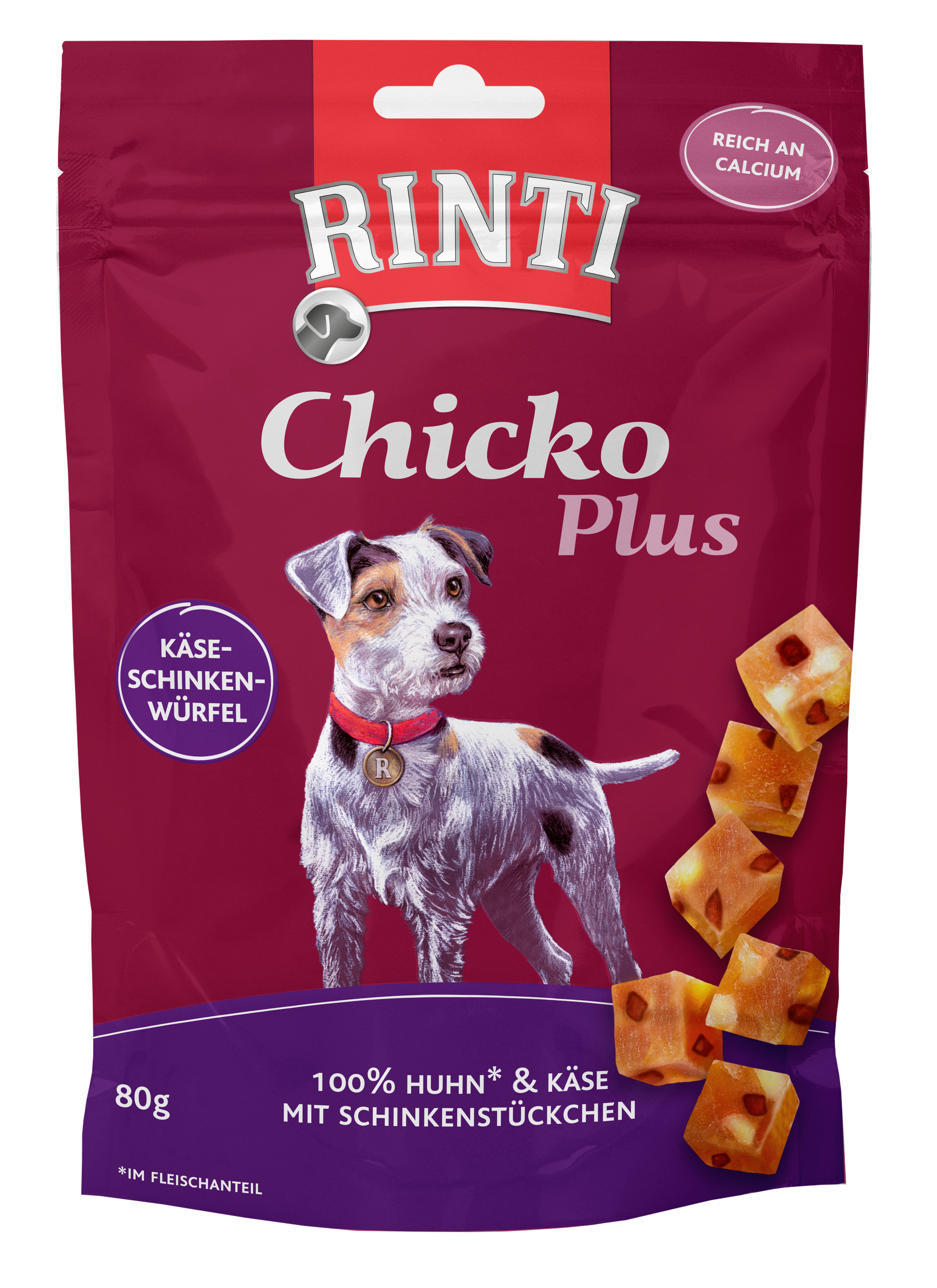 Rinti Snack Chicko Plus Käse-Schinken 80g