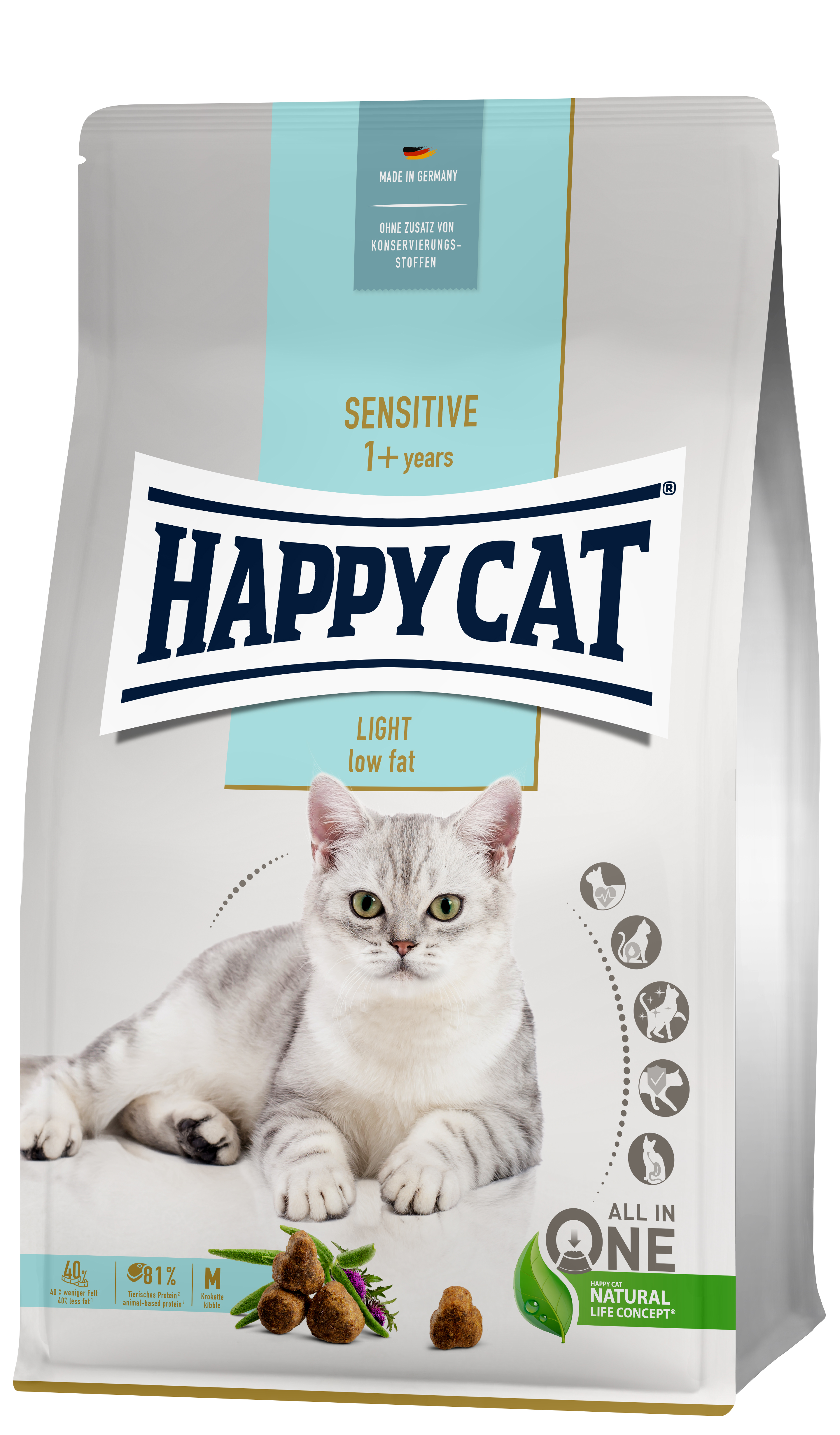 Happy Cat Sensitive Adult Light 1,3 kg